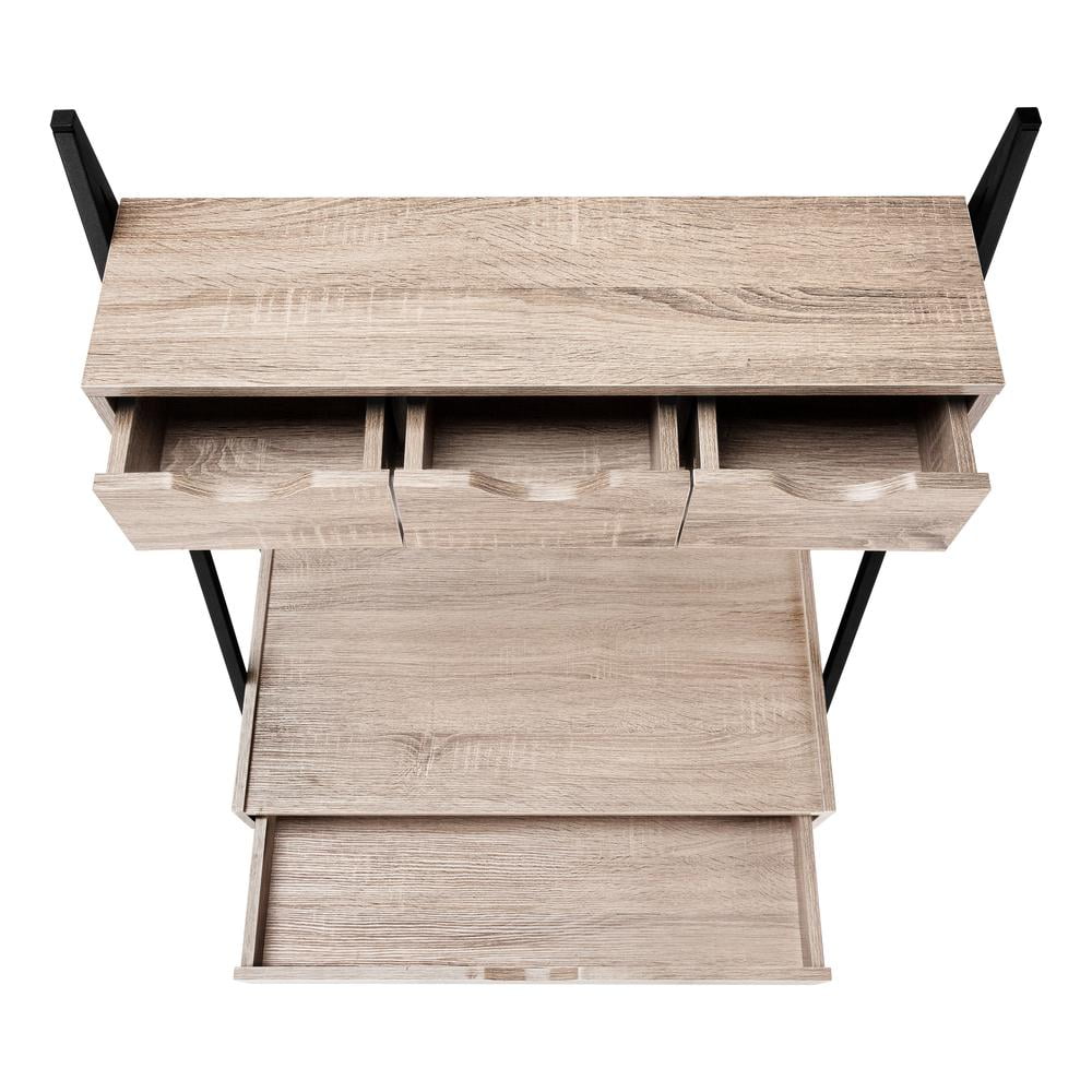 Monarch Specialties Computer Desk, Home Office, Laptop, Leaning, 32"L, Work, Brown Laminate - Image 4