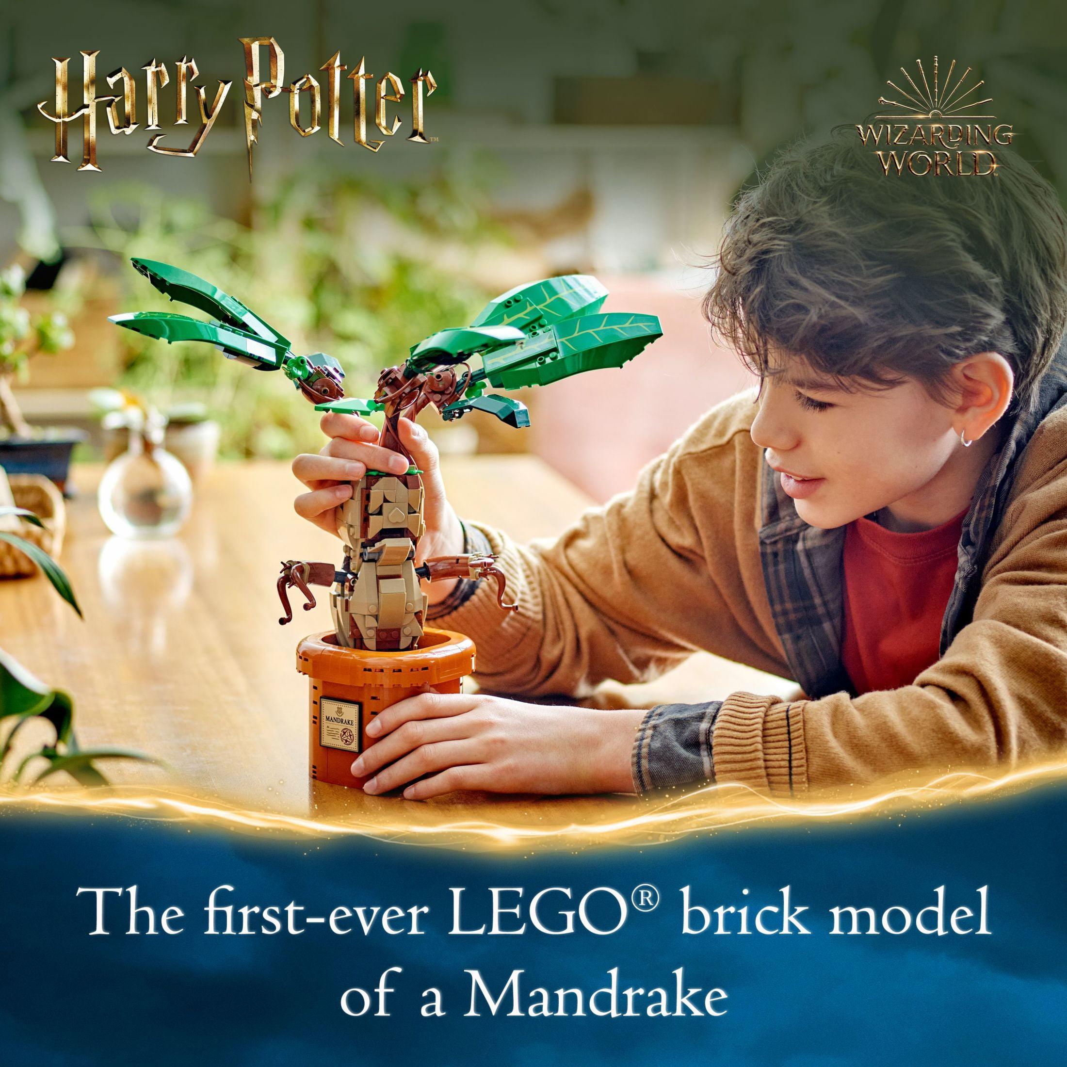 LEGO Harry Potter Mandrake Figure & Pot Plant Toy, Harry Potter Collectible Gift Idea for Kids, Magical Creature Playset for Room décor, Harry Potter Toy for 10 Year Old Girls, Boys or Any Fan, 76433 - Image 3