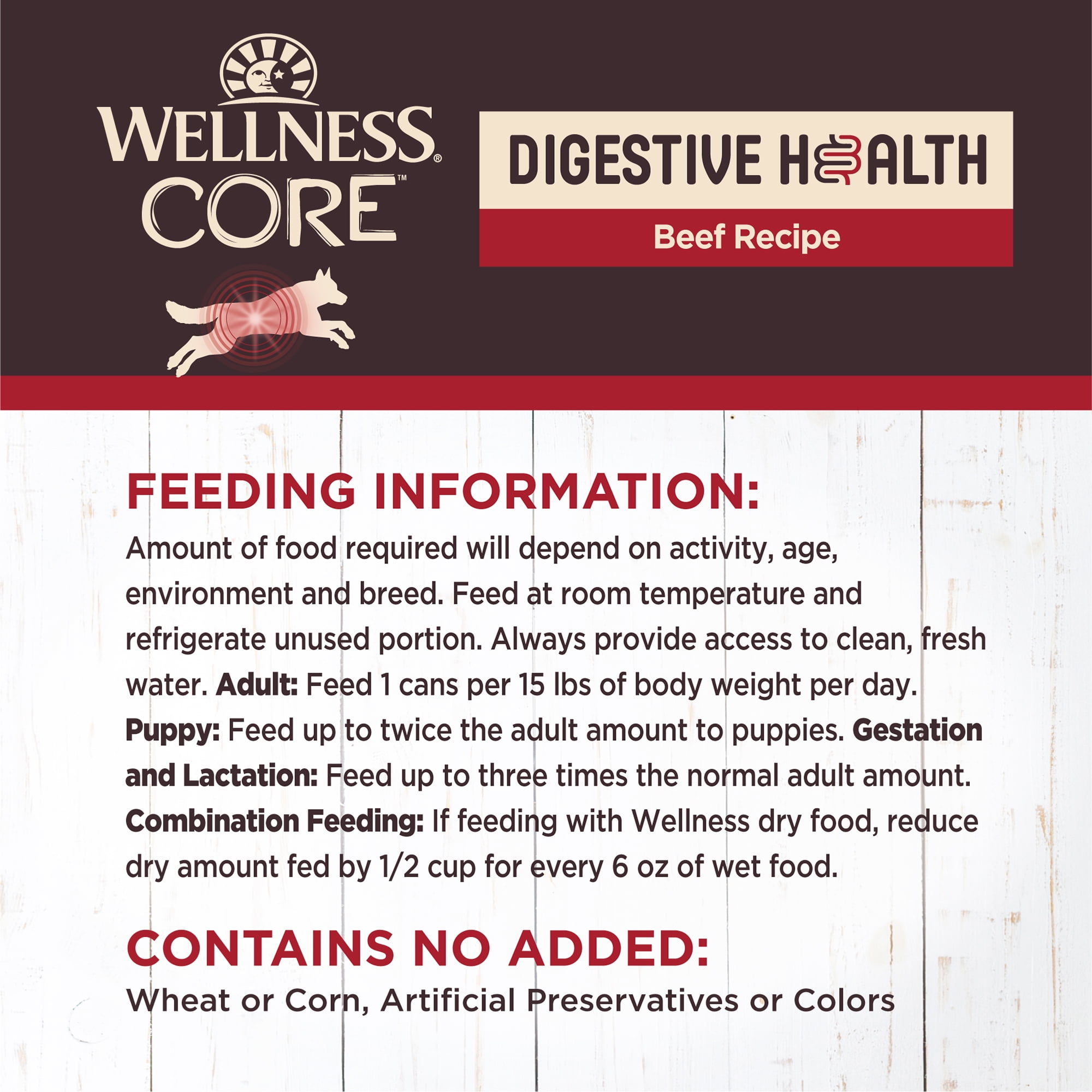 Wellness CORE Digestive Health Beef Grain Free Wet Dog Food, 13 Ounce Can (Pack of 12) - Image 3