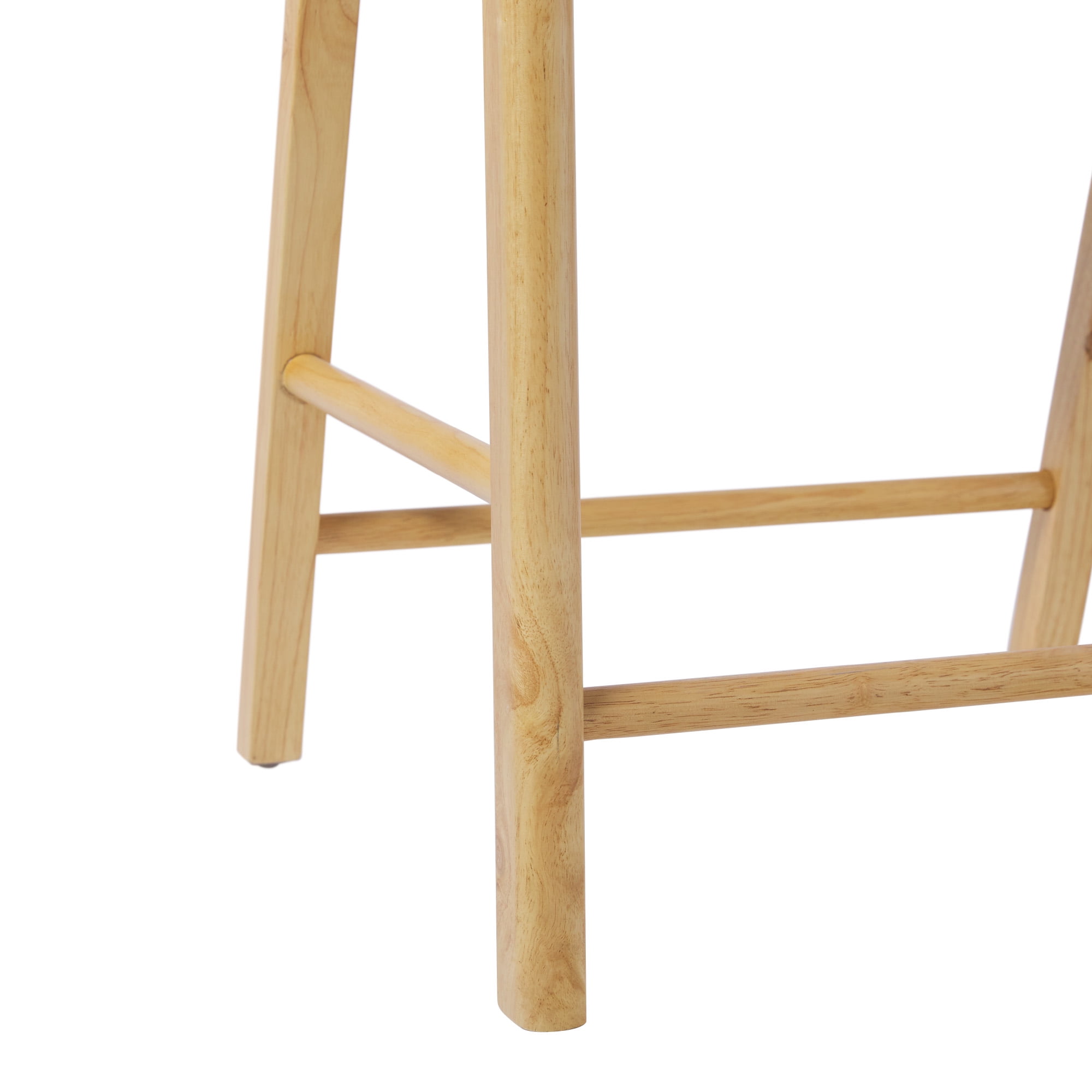 Walker Edison Modern Solid Wood Rounded Back Counter Stool, Natural - Image 6