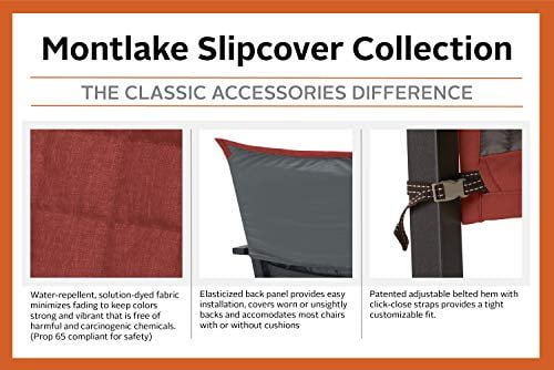 Classic Accessories Montlake Water-Resistant 80 Inch Patio Chaise Lounge Slipcover, Heather Henna - Image 8