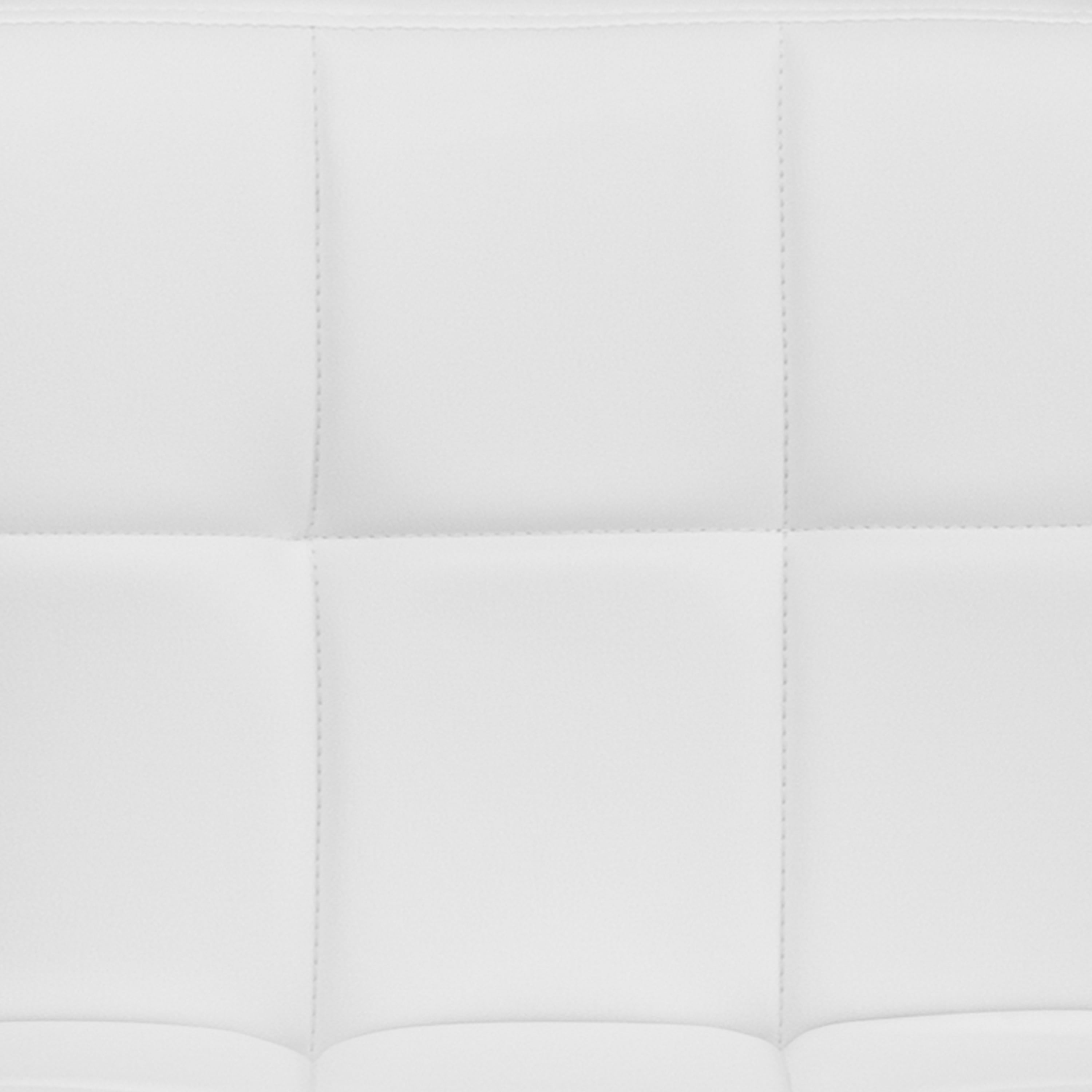 Flash Furniture Kathleen Contemporary White Quilted Vinyl Adjustable Height Barstool with Chrome Base - Image 5