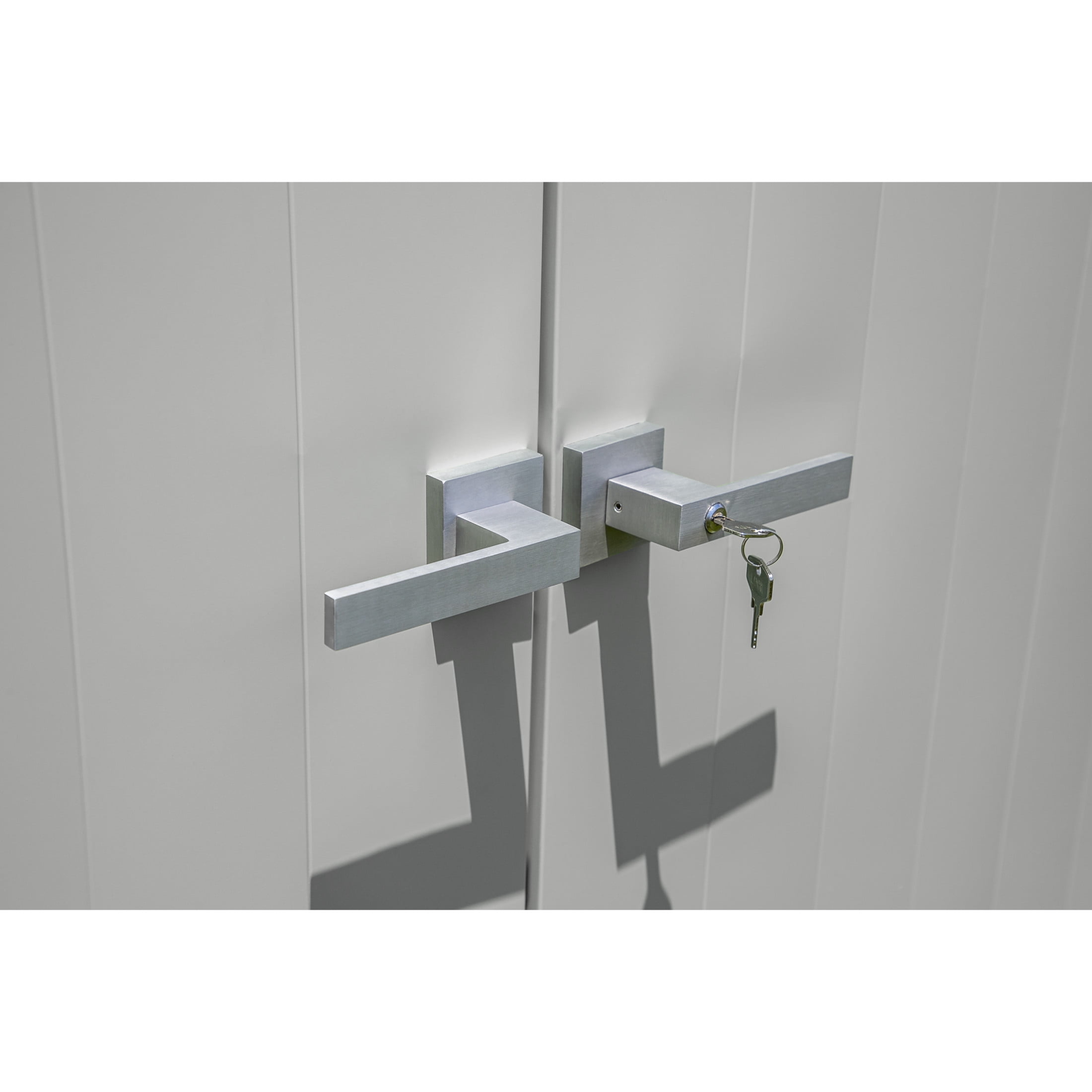 Arrow Select 8 x 4 x 6 ft Flute Grey Steel Storage Shed - Image 8