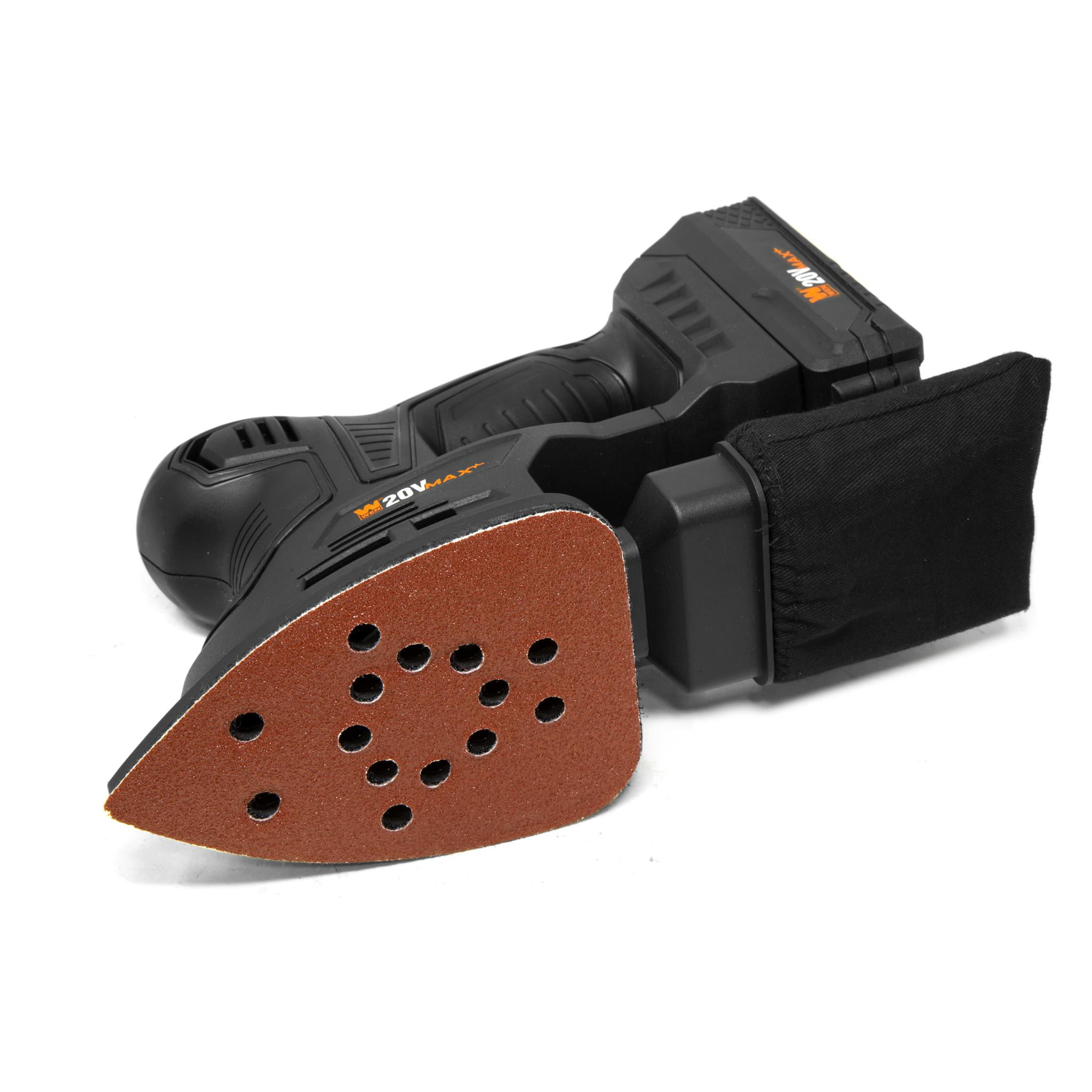 WEN 20401 20V Max Cordless Detailing Palm Sander with 2.0 Ah Lithium-Ion Battery and Charger - Image 7