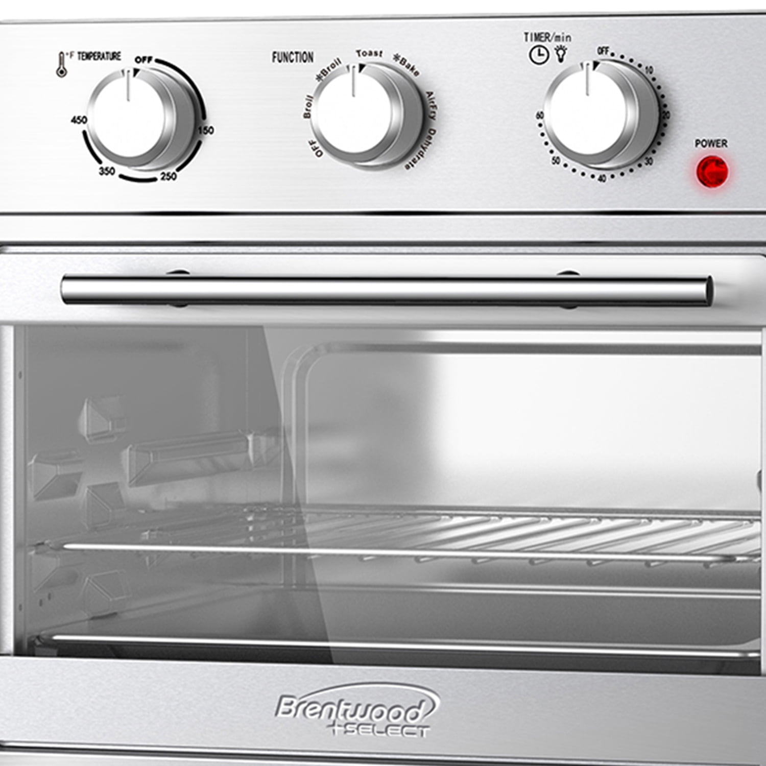 Brentwood Select 24-Qt. 1,700-Watt Stainless Steel Convection Air Fryer Toaster Oven - Image 5