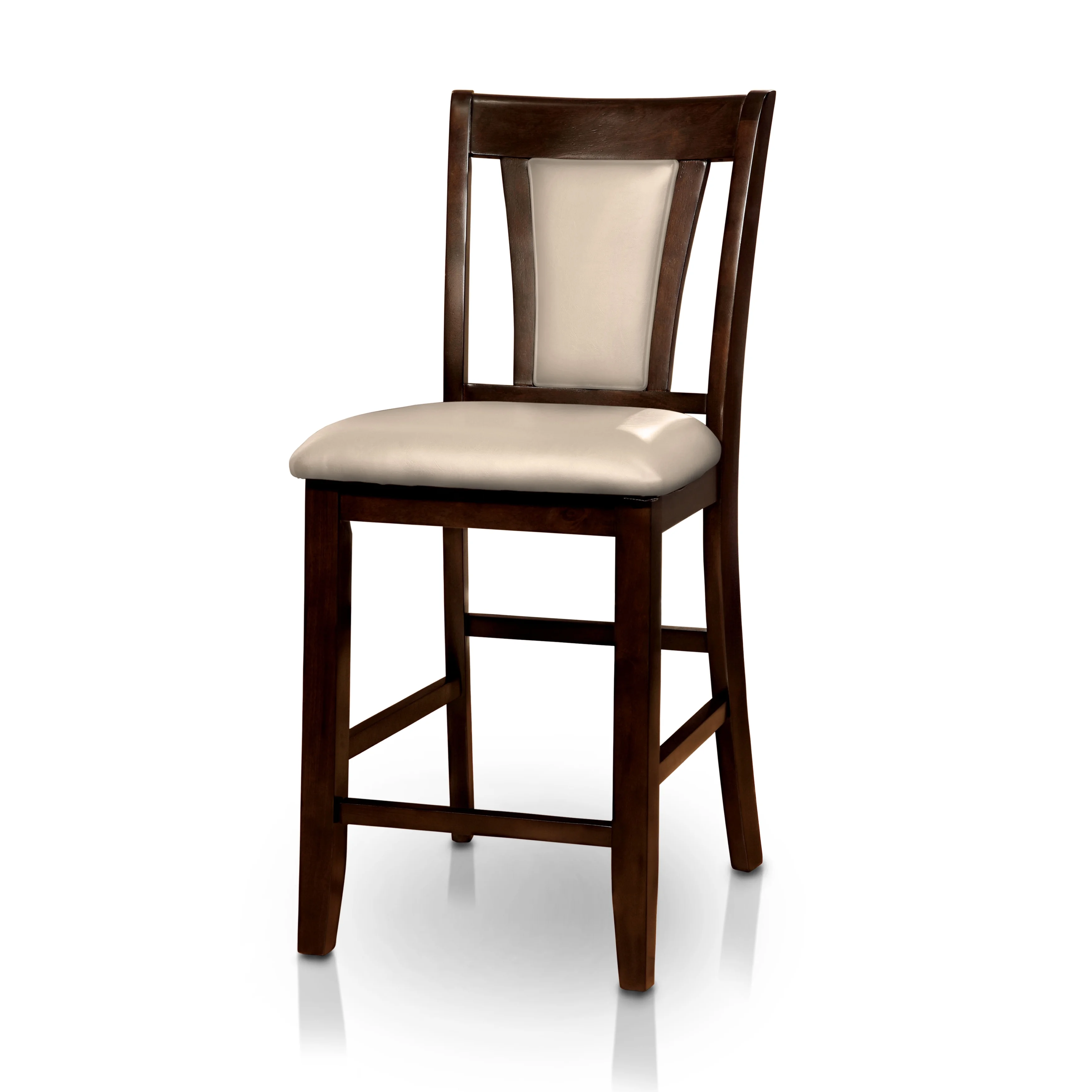 Aulnois Transitional Counter Height Dining Chairs, Ivory, Set of 2 - Image 4