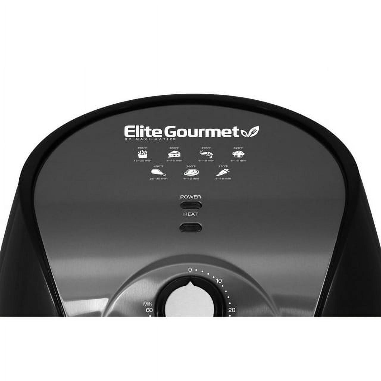 Elite Cuisine 6.5 qt Air Fryer, Black - Automatic Shutoff, Nonstick - Image 5