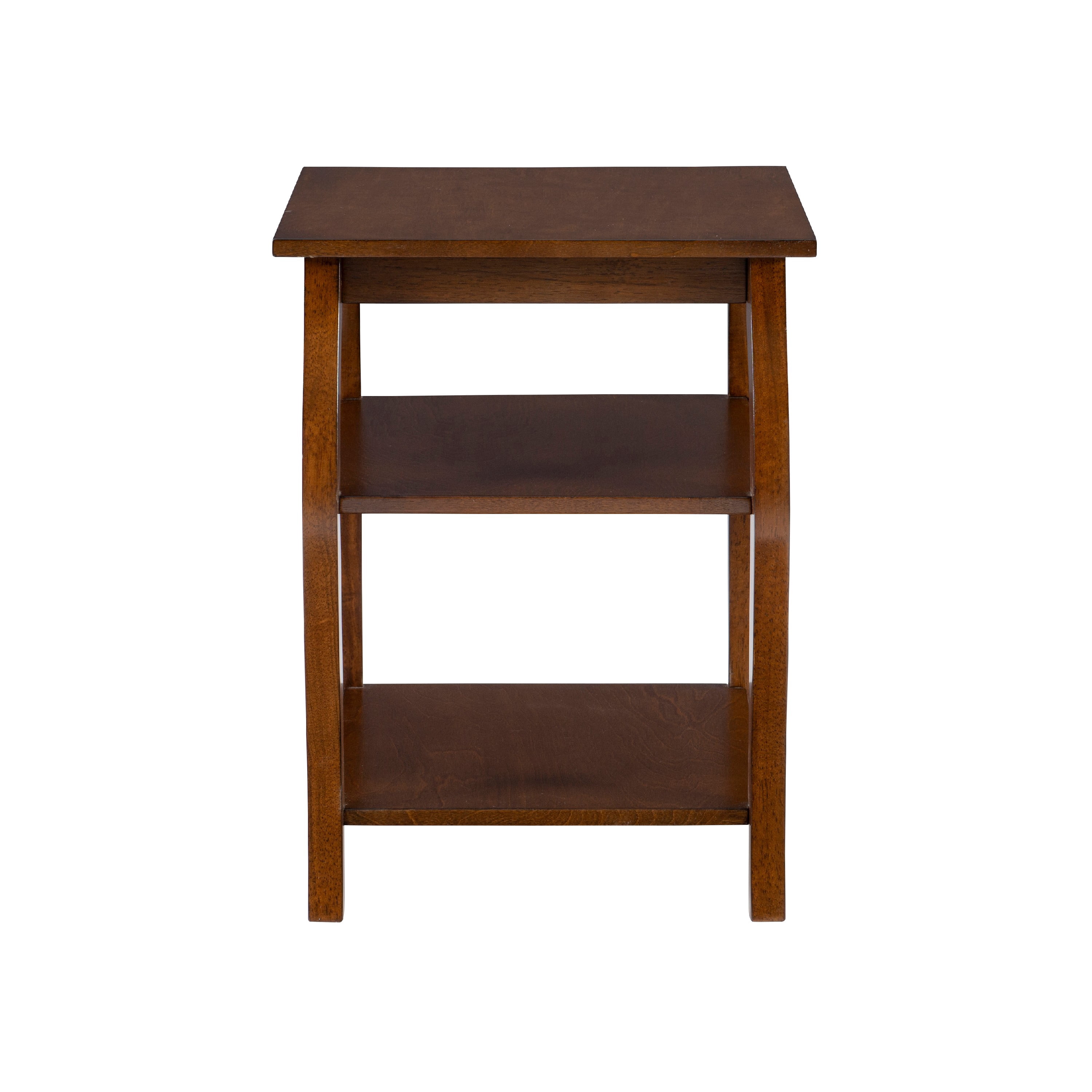 Powell Rellim Indoor Transitional 2- Shelf End Table, Hazelnut - Image 4