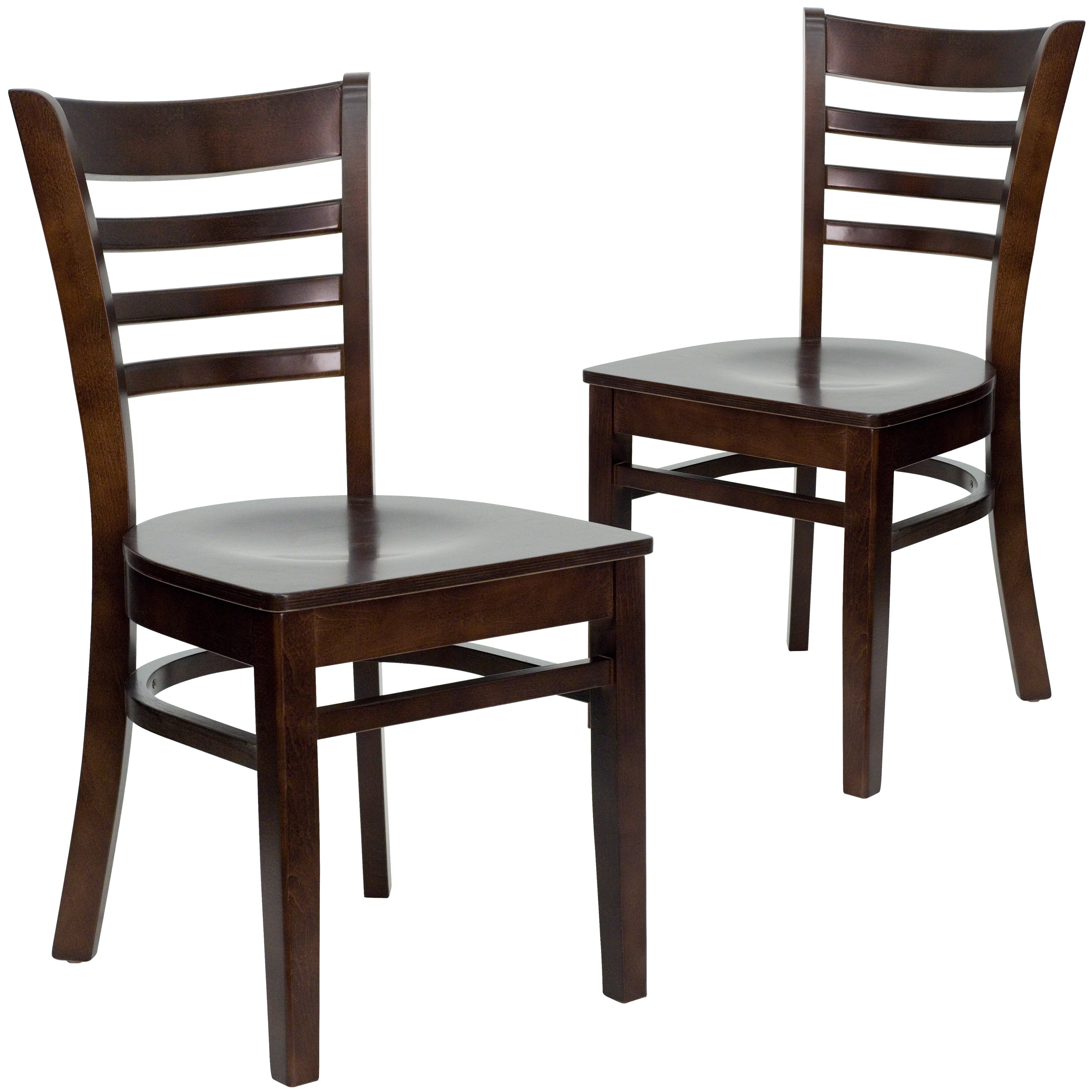 Ladder Back Chairs - Set of 2, Walnut - Image 7
