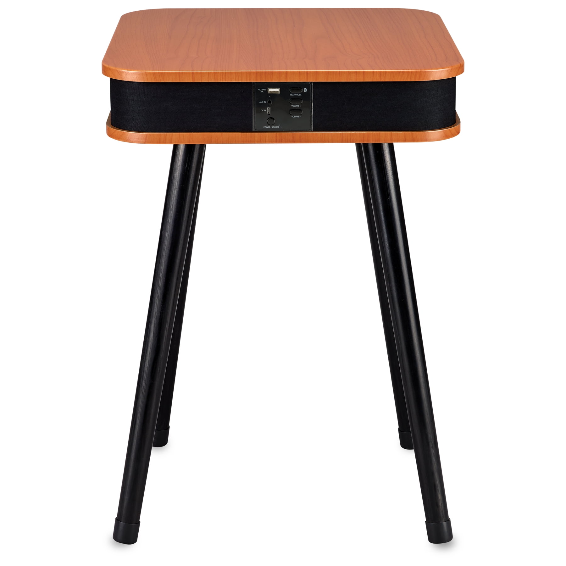 DPI DecorTech Rectangular End Table with Bluetooth Speaker and USB Charging Port, Walnut - Image 11