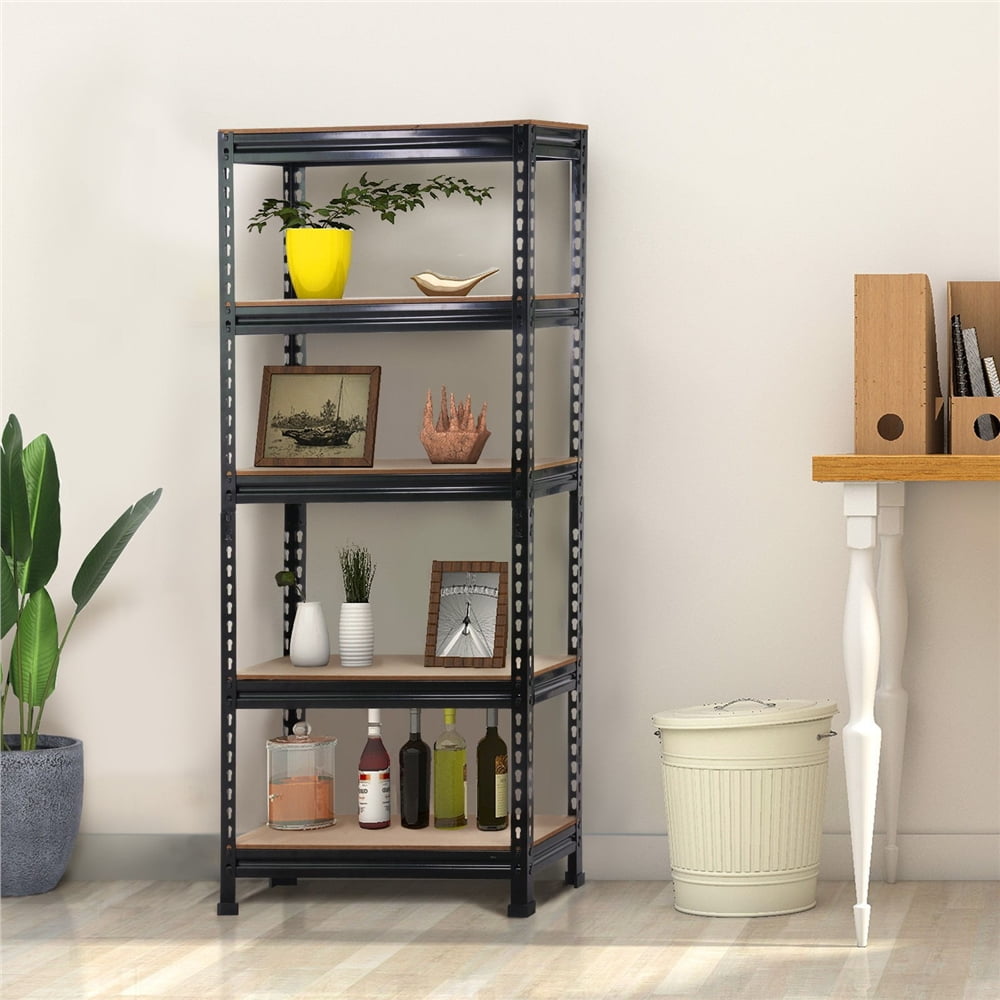Alden Design 3 Pack 5 Tiers Metal Storage Shelf, Black - Image 6