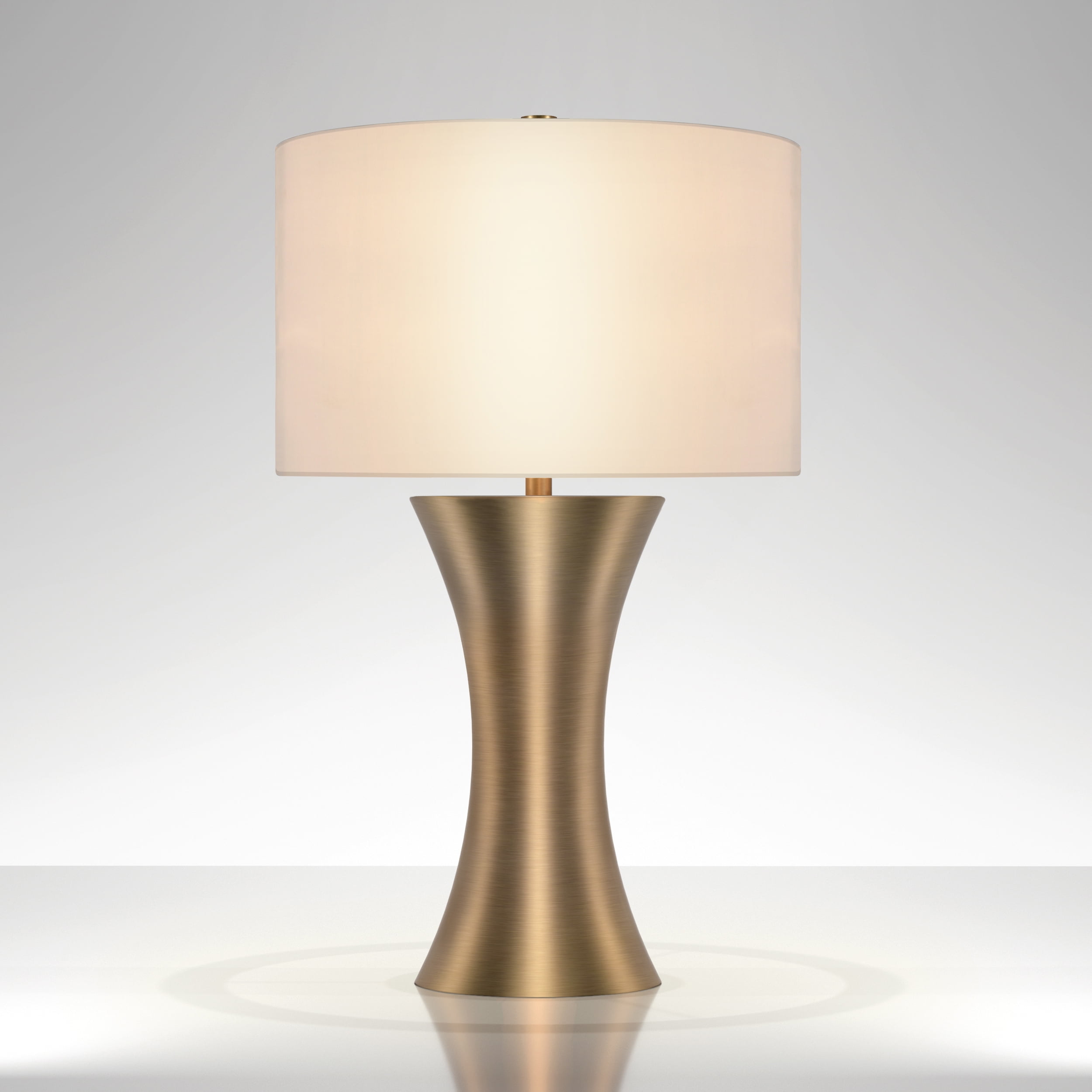 Evelyn&Zoe Traditional Metal Hourglass Table Lamp - Image 11