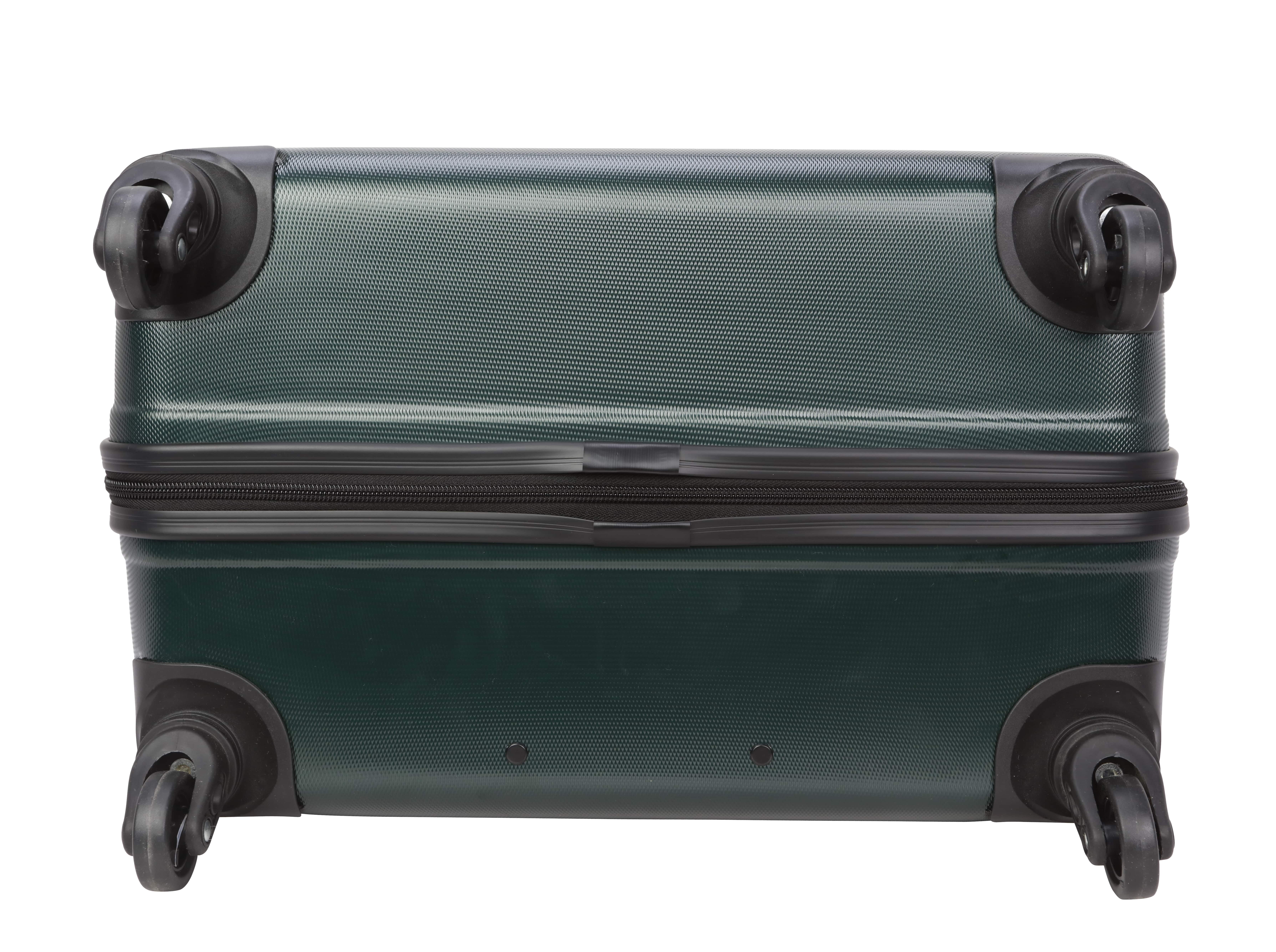 Moda ABS Hard Side 3 Piece Luggage Set, Includes 28-inch and 24-inch Checked and 20-inch Carry-on Luggage, Dark Green - Image 8