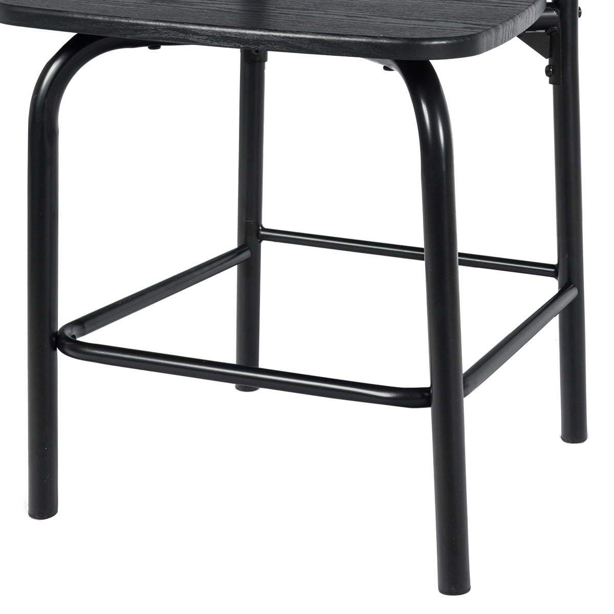 Topbuy 5 Pieces Dining Table and Chair Set Metal Frame Wooden Tabletop - Image 8