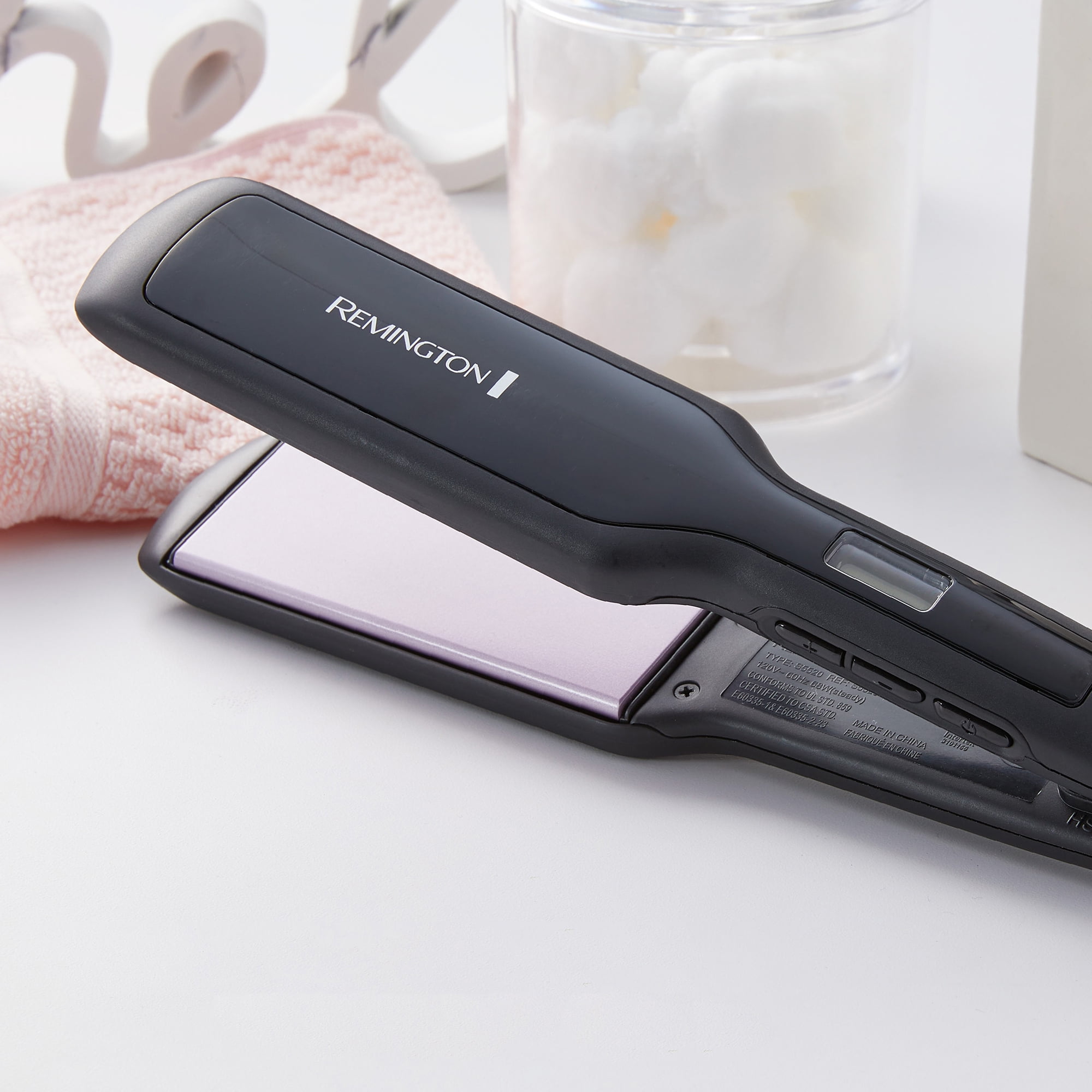 (2 pack) Remington 1 3/4" Titanium Flat Iron Hair Straightener, Anti-Static Technology - Image 9