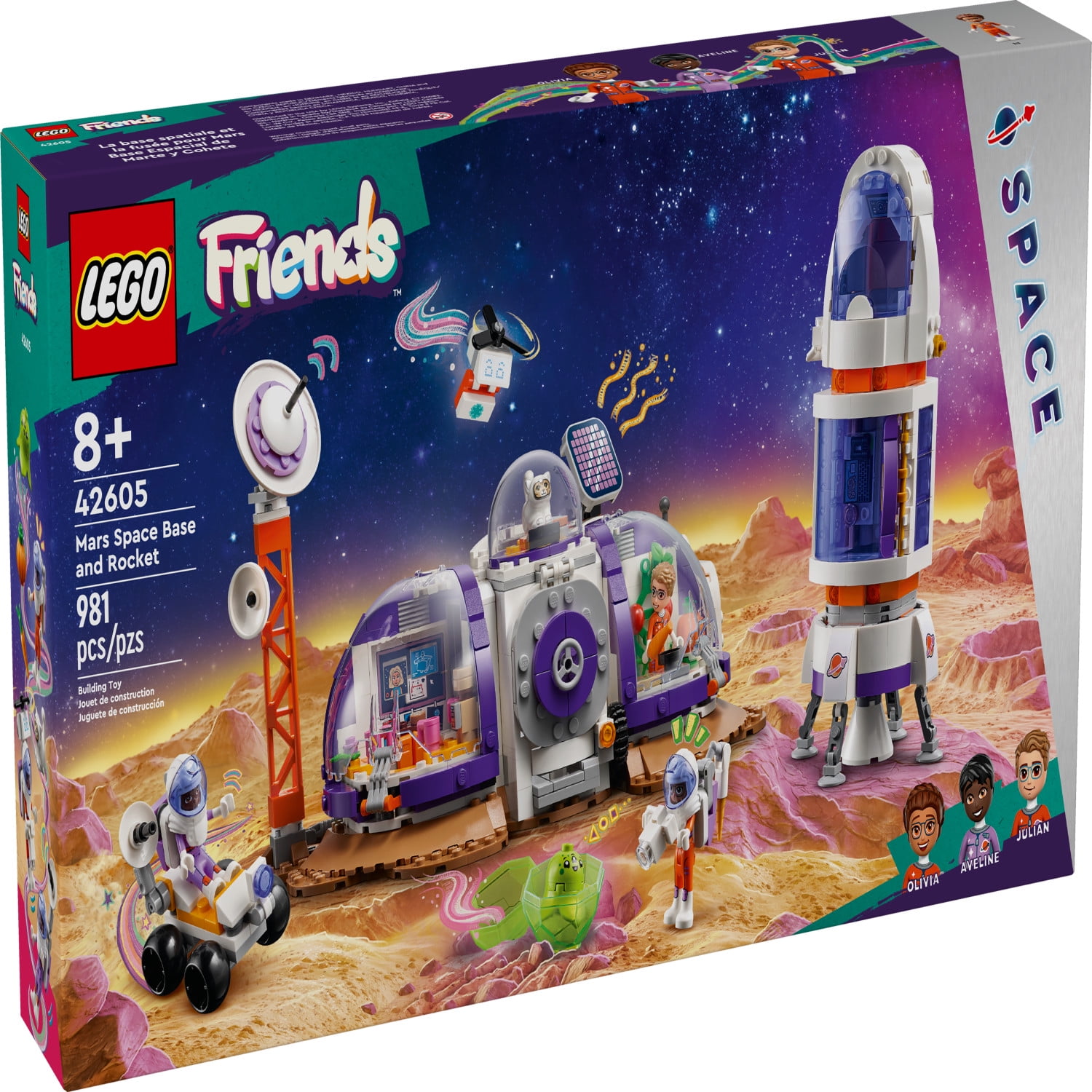 LEGO Friends Mars Space Base and Rocket Set, Science Toy for Pretend Play with 3 Mini-Dolls and Spaceship Toy, Gift for Girls, Boys and Kids Ages 8 and Up who Love Tech and Outer Space Toys, 42605 - Image 8