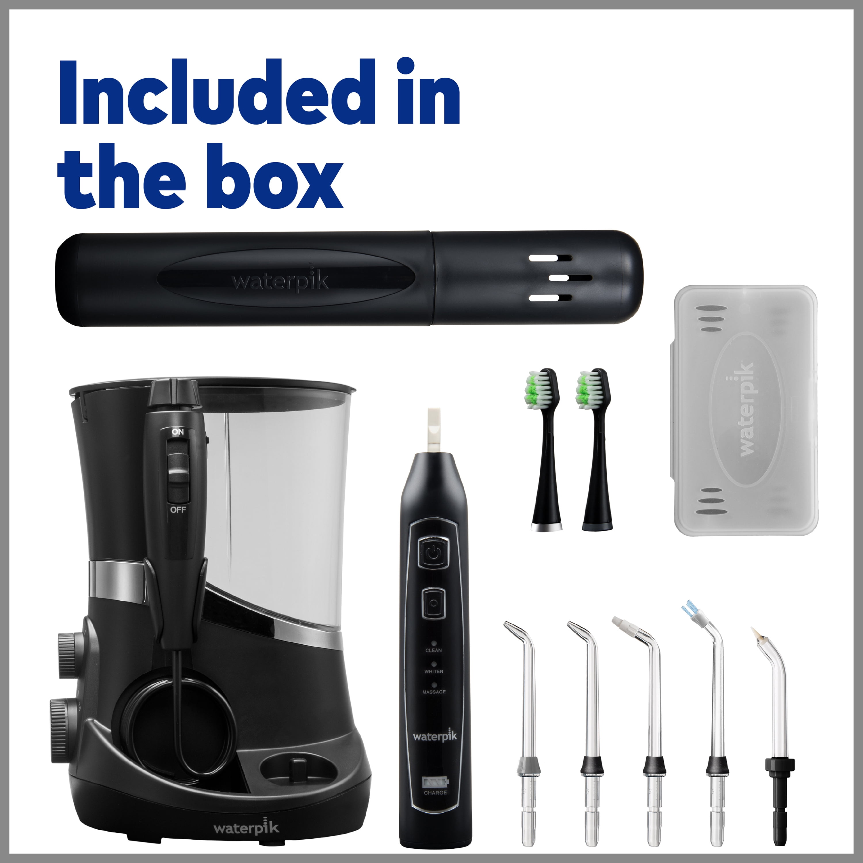 Waterpik Complete Care 5.0 Water Flosser + Sonic Toothbrush, Black - Image 13