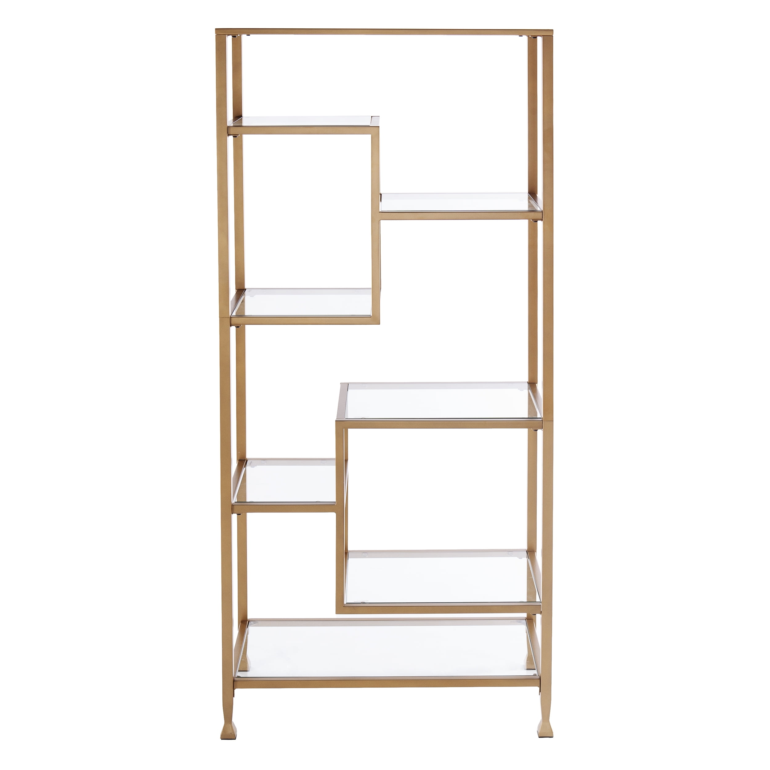 Jaymes Metal/Glass Asymmetrical Bookcase - Image 12