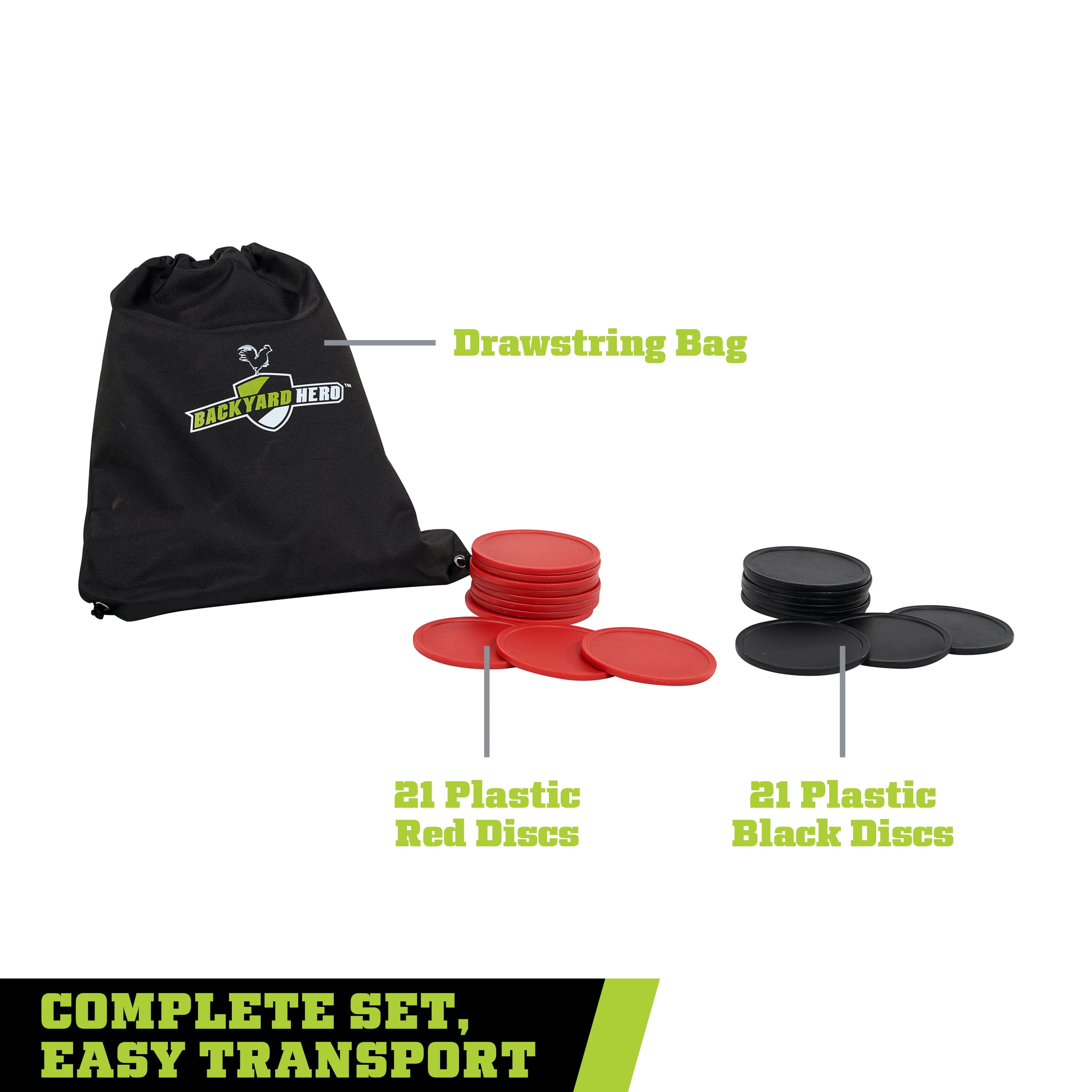 3.5 ft. Oversized 4 in a Row outdoor family game with Disc Storage Bag by Backyard Hero - Image 7