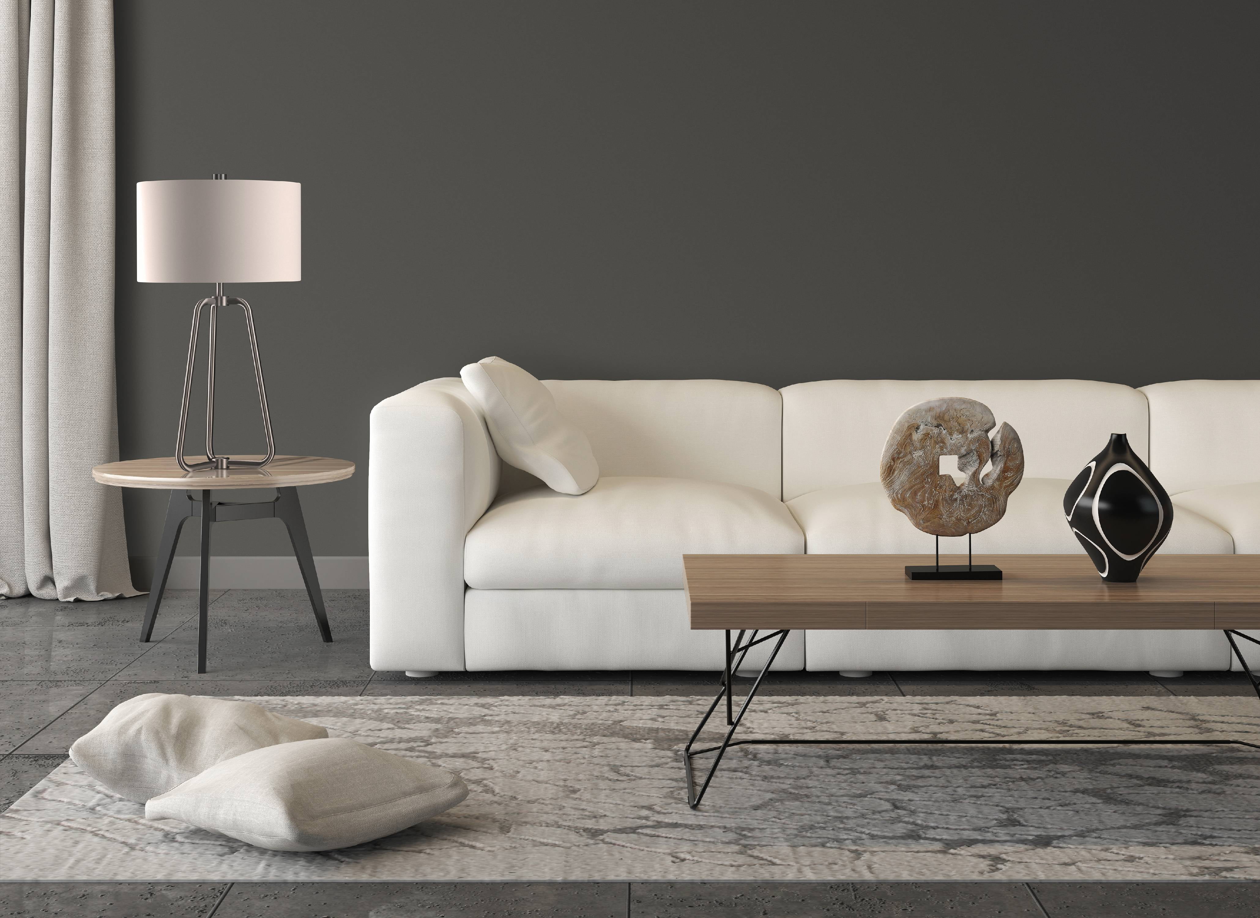 Evelyn&Zoe 25" Mid-Century Modern Metal Table Lamp with White Drum Linen Shade - Image 5