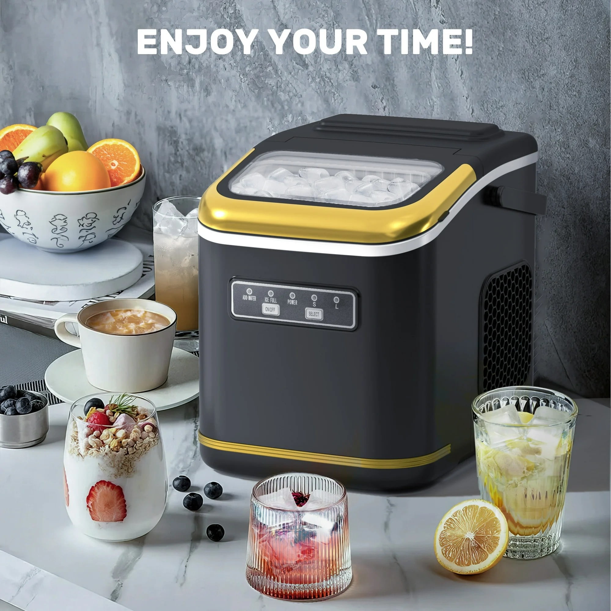 Electactic Ice Maker Machine Countertop Portable Compact Small Bullet Ice Maker with Self Cleaning,9 Cubes in 6 Mins,26lbs in 24Hrs, for Camping Dorm Home Outdoor - Image 9