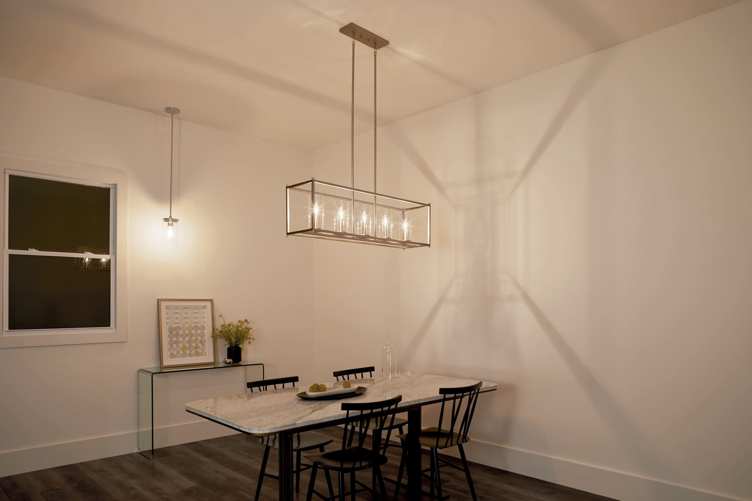 Kichler Crosby Contemporary 1 Light Chrome Mini Pendant Light with Clear Glass - Image 2