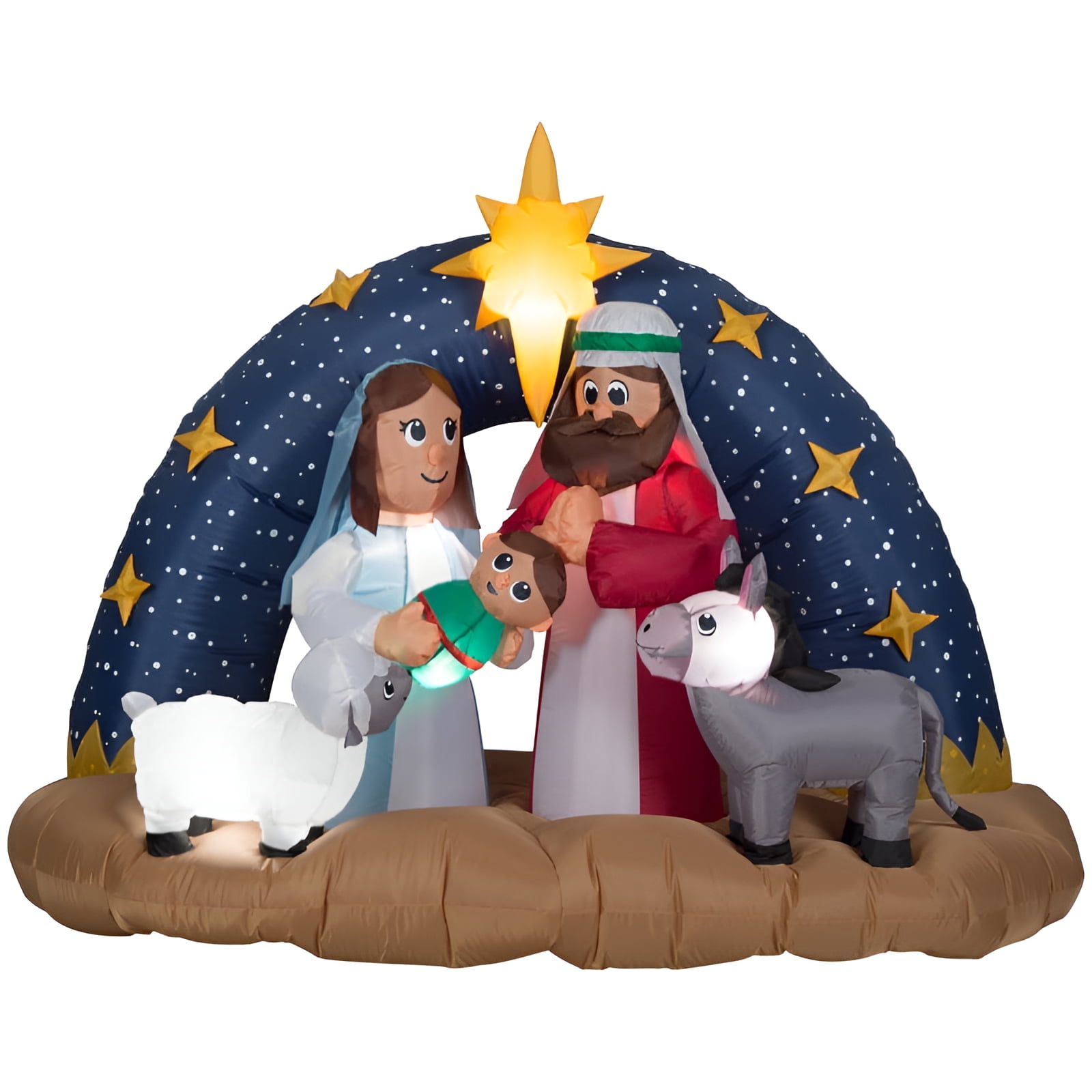 Airblown Snowy Night Nativity Inflatable - Image 3