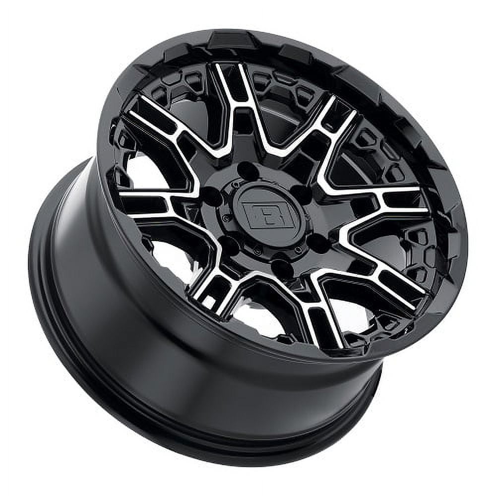 Level 8 Aluminum Rim SLINGSHOT 22X11.5in Gloss Black with Machined Face Finish, 2215LST-46140B12 - Image 3