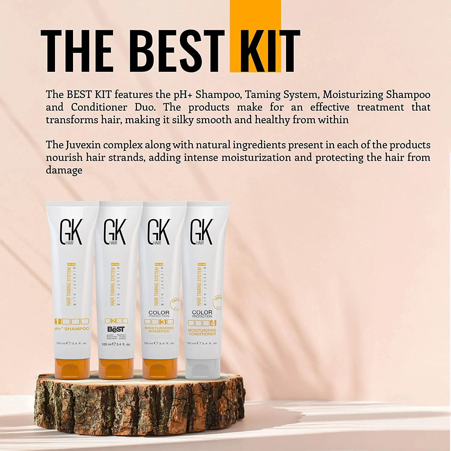 GK HAIR Global Keratin The Best Consumer Box Kit (3.4 Fl Oz/100ml) Smoothing Keratin Treatment Professional Brazilian Complex Blowout Straightening For Silky Smooth & Frizzy Hair - Image 3