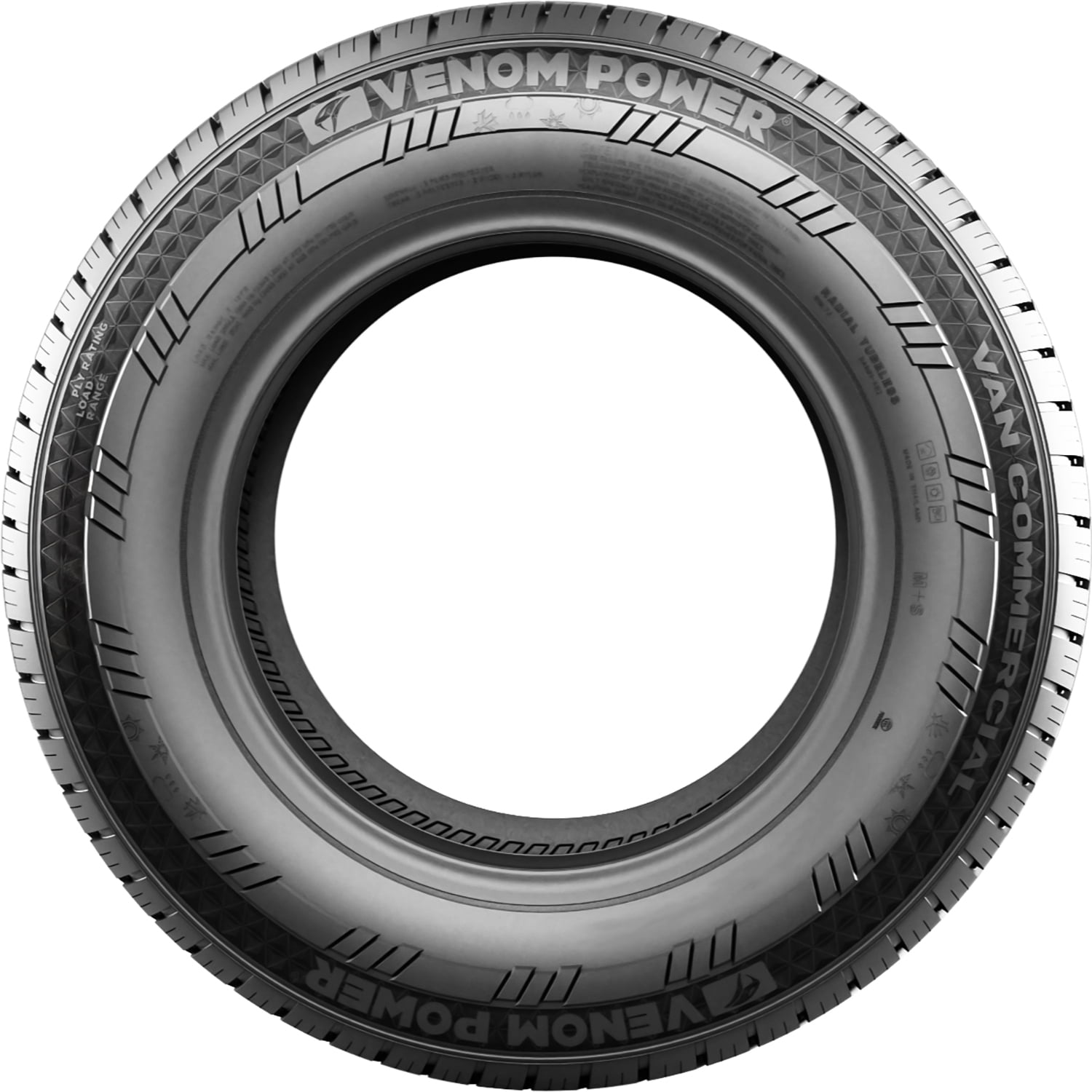 Venom Power Van-Co AllSeason 235/65R16 122/120R F 12 Ply Van Commercial Tire - Image 3