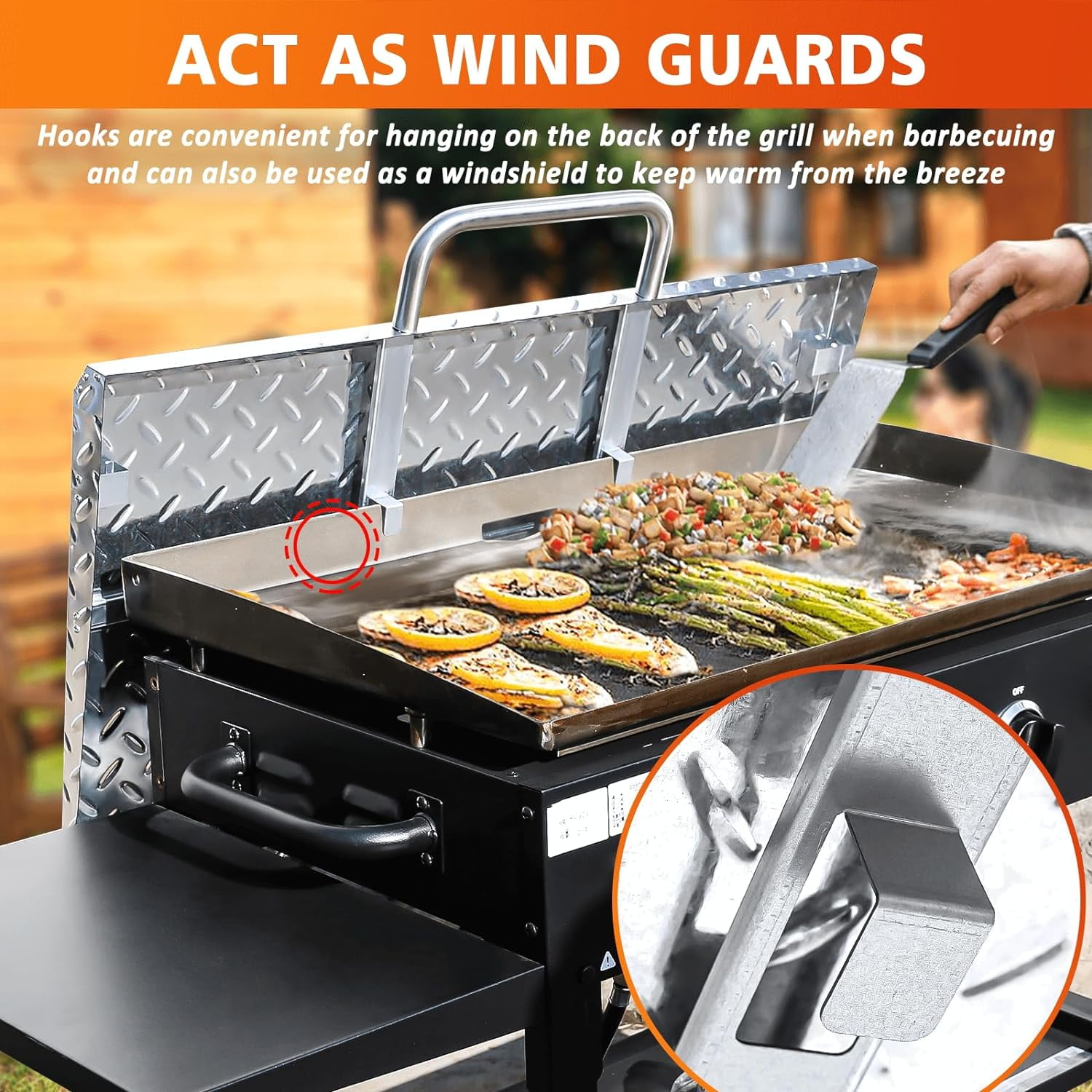 5004 Hard Top Lid Cover for Blackstone 36 inch Griddle Griddle Hard Top Lid for Blackstone 36” Front or Rear Grease Griddle Diamond Galvanized Steel Griddle Hood Cover, Outdoor Hard Cover - Image 7