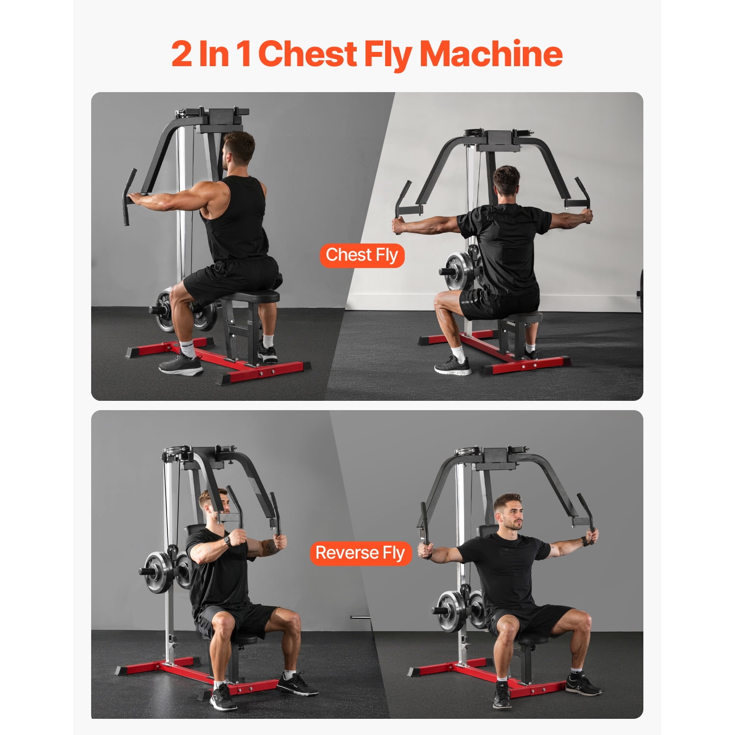 KFFKFF Pectoral Fly Equipment, Versatile Fitness Device for Domestic Gym, Modifiable Chest and Rear Deltoid Machine, Suitable for Back, Chest, Pectoral, Rear Deltoid and Shoulder Exercises - Image 8