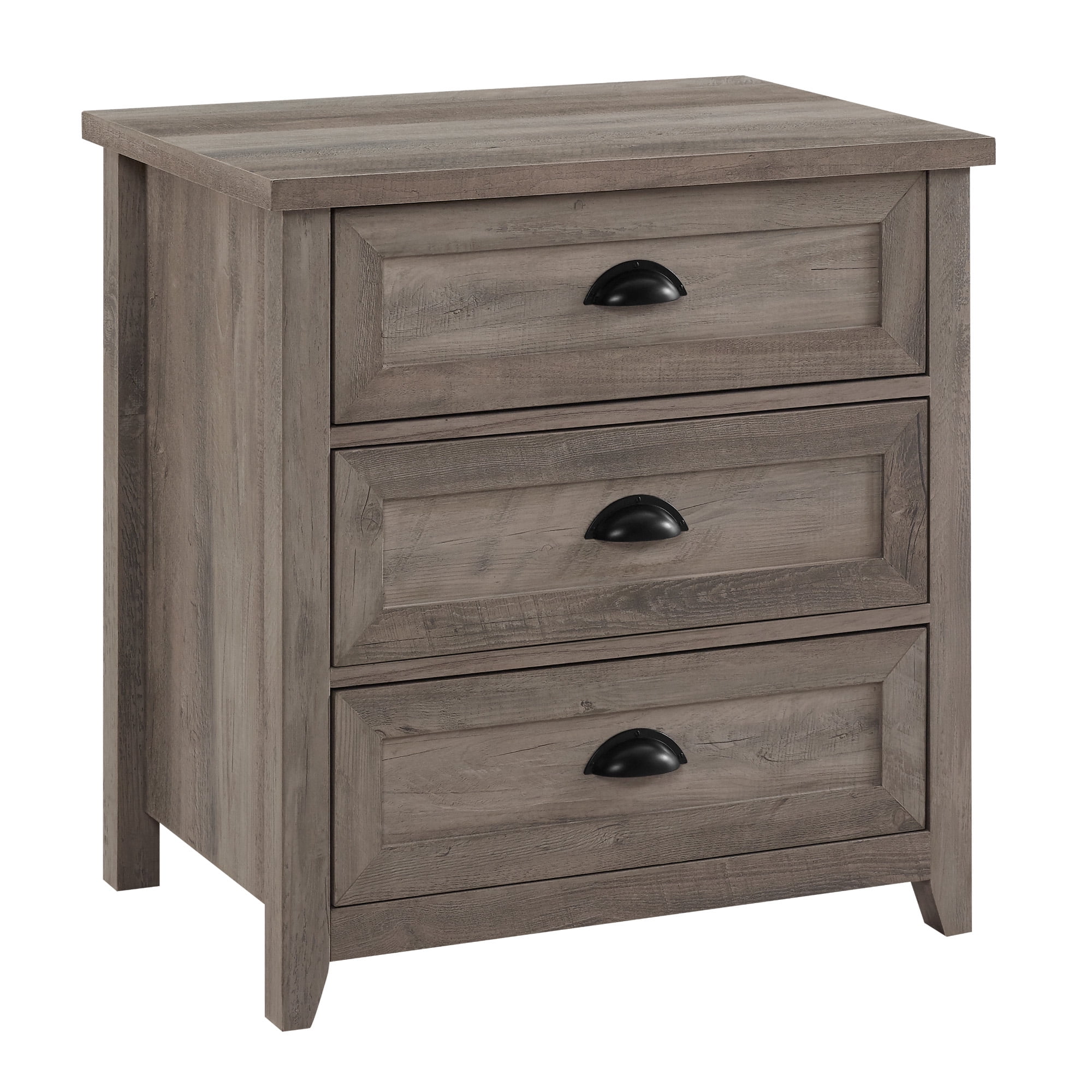 Walker Edison Farmhouse 3 Drawer Nightstand, Grey Wash - Image 9