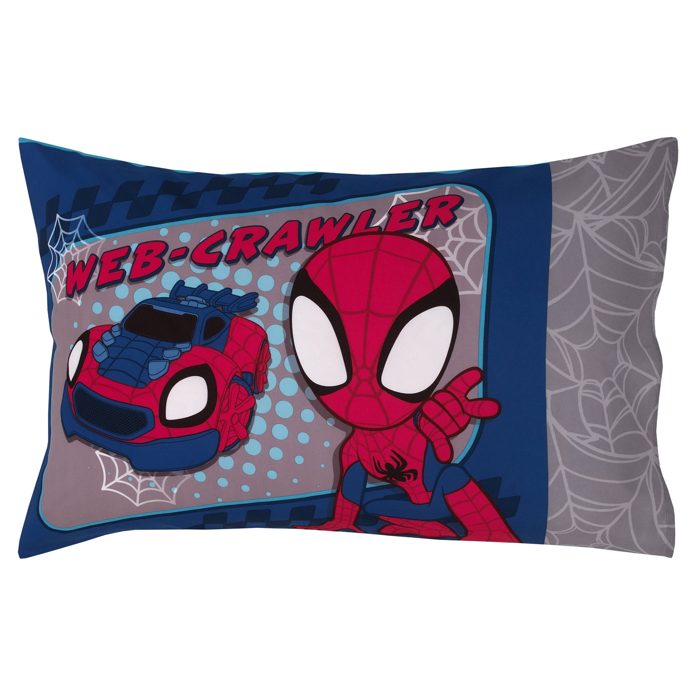 Marvel Spidey 5pc Toddler Bedding & Blanket Bundle, Toddler Bed, Boy, Blue, Polyester - Image 3