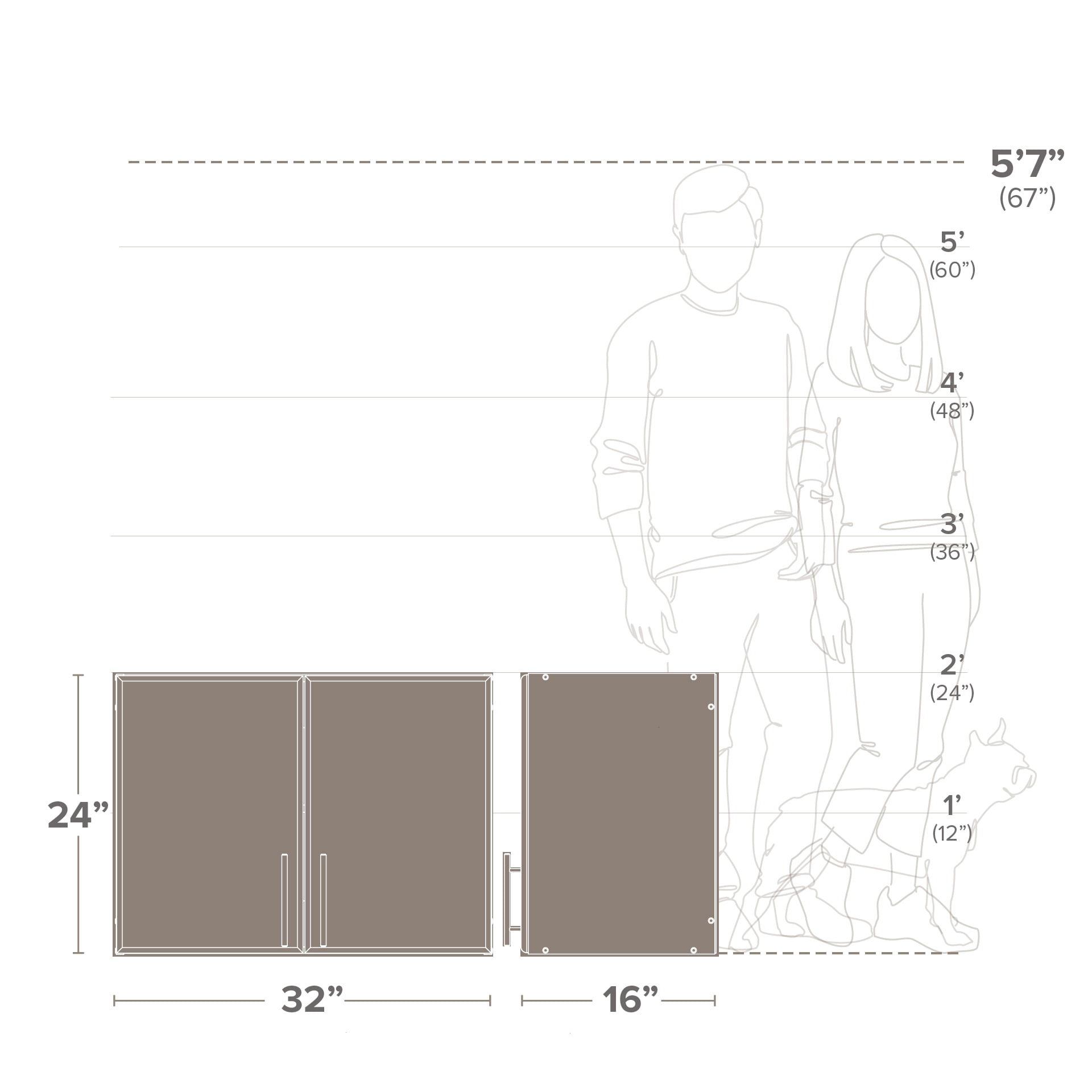Prepac Elite 32 in. W x 24 in. H x 16 in. D Stackable Wall Cabinet, White - Image 3