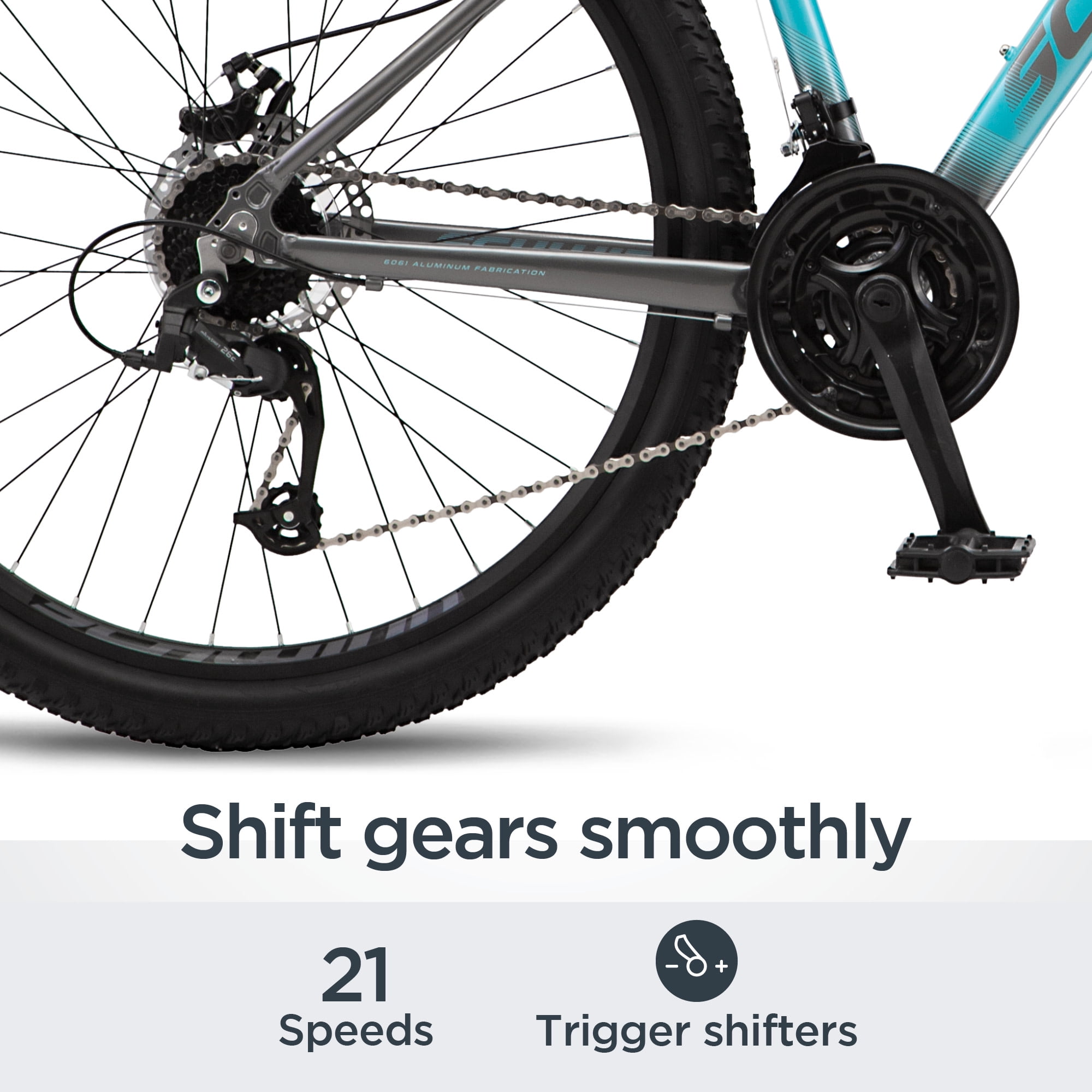 Schwinn AL Comp Mountain Bike, 27.5-in. Wheels, 21 Speeds Ages 14+ Years, Blue - Image 4