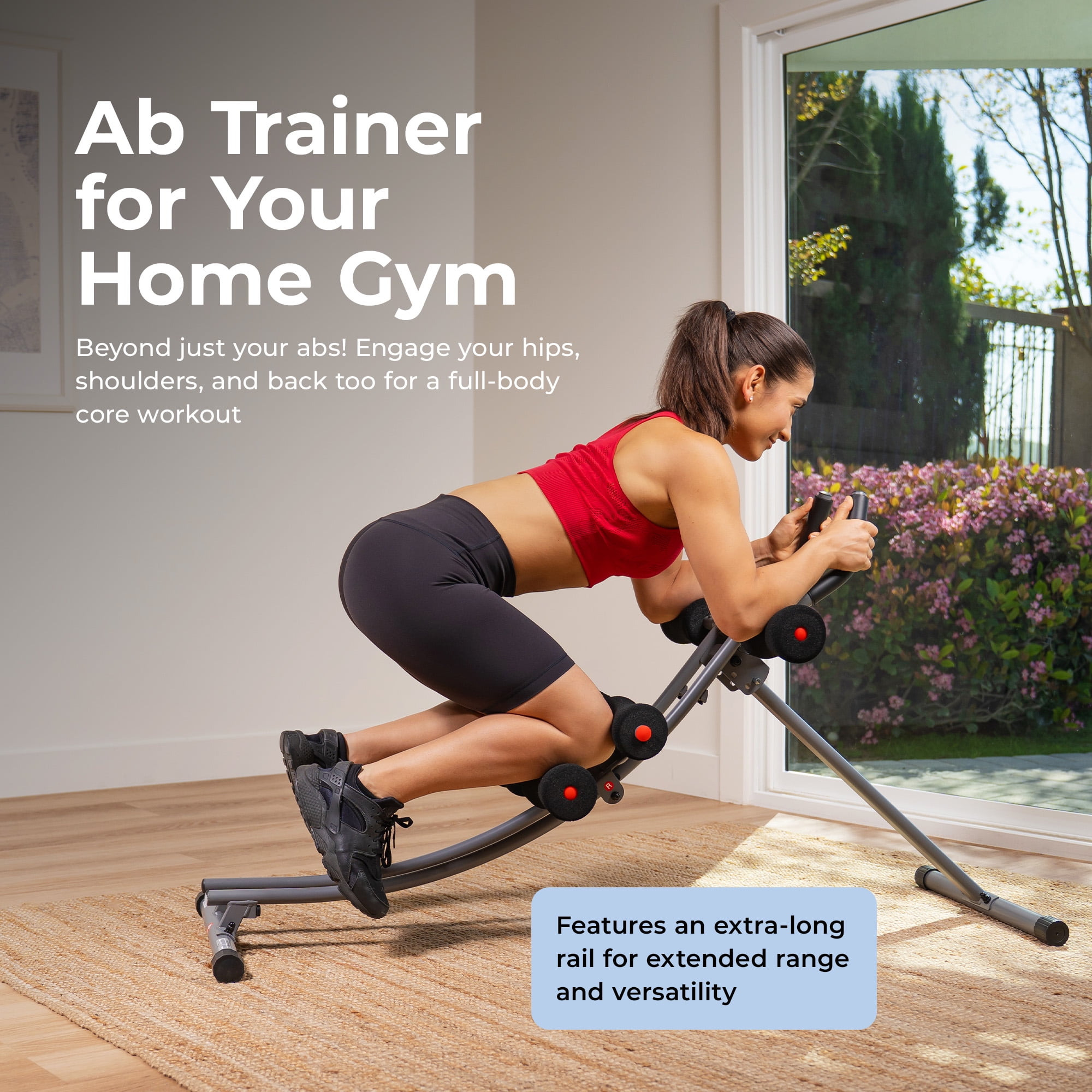 Sunny Health & Fitness Core Glider Ab Waist Trainer Machine - Ab & Core Slides - Image 2