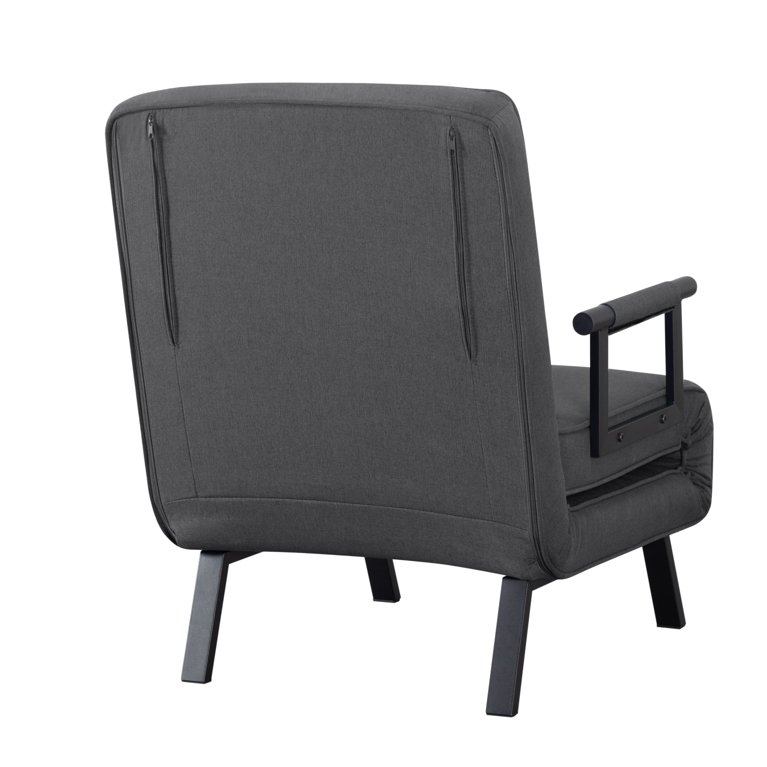BSHTI 26”Folding Arm Chair Lounge 4-in-1, Convertible Sofa Bed, Modern Sofa Bed,for Small Spaces,Living Room,Guest Room,Office(Dark Gray) - Image 10