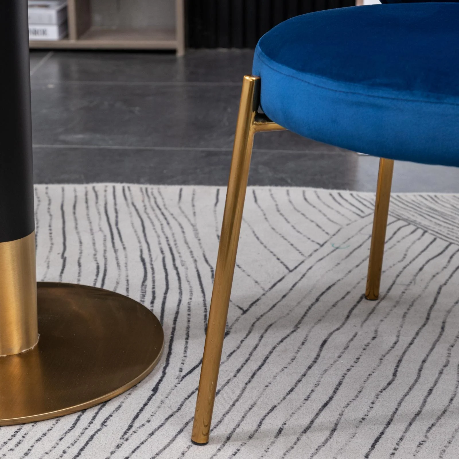 Roundhill Furniture Amoa Dining Chair, Set of 2, Blue - Image 4