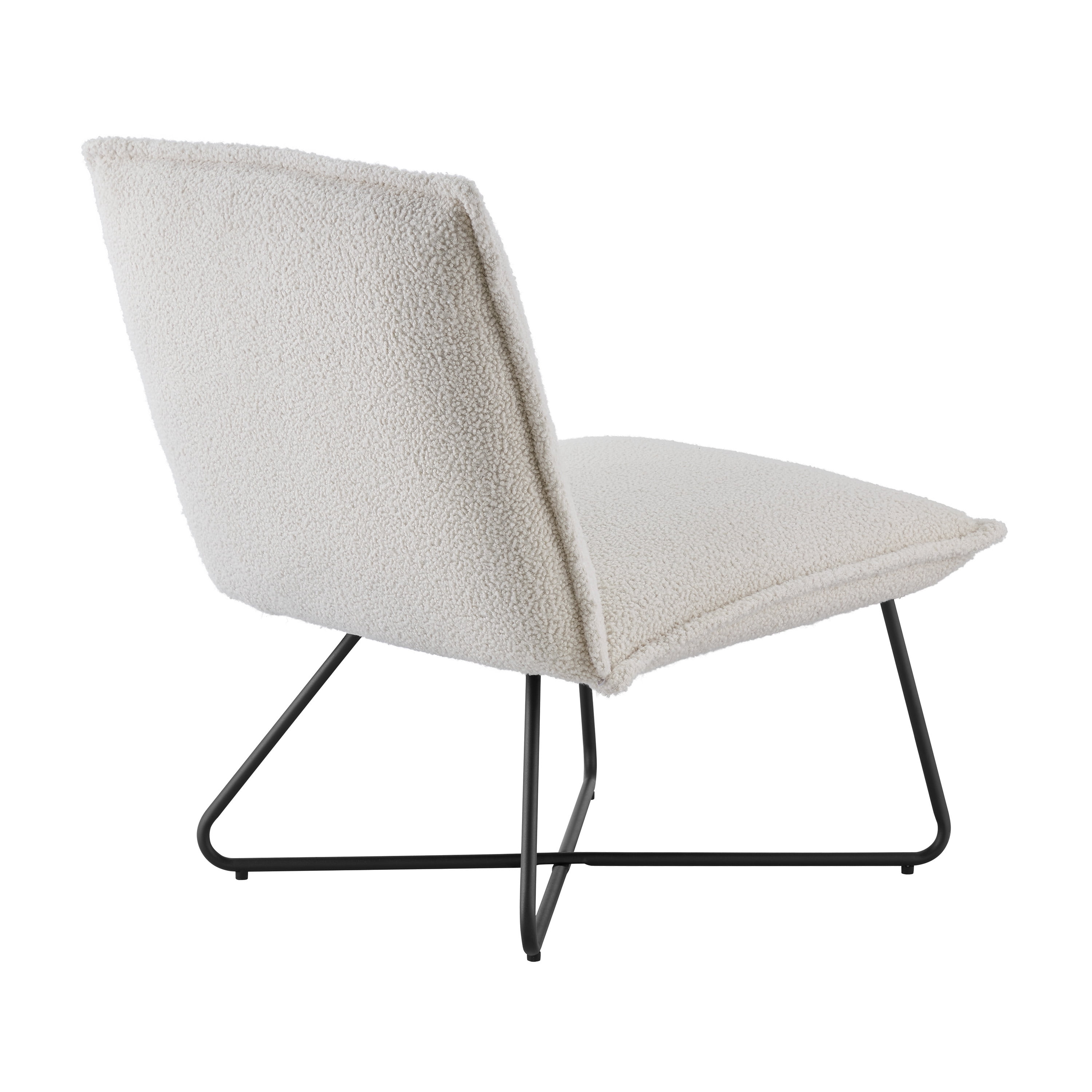 Linon Kinard Contemporary Lounge Chair, Faux Sherpa - Image 5