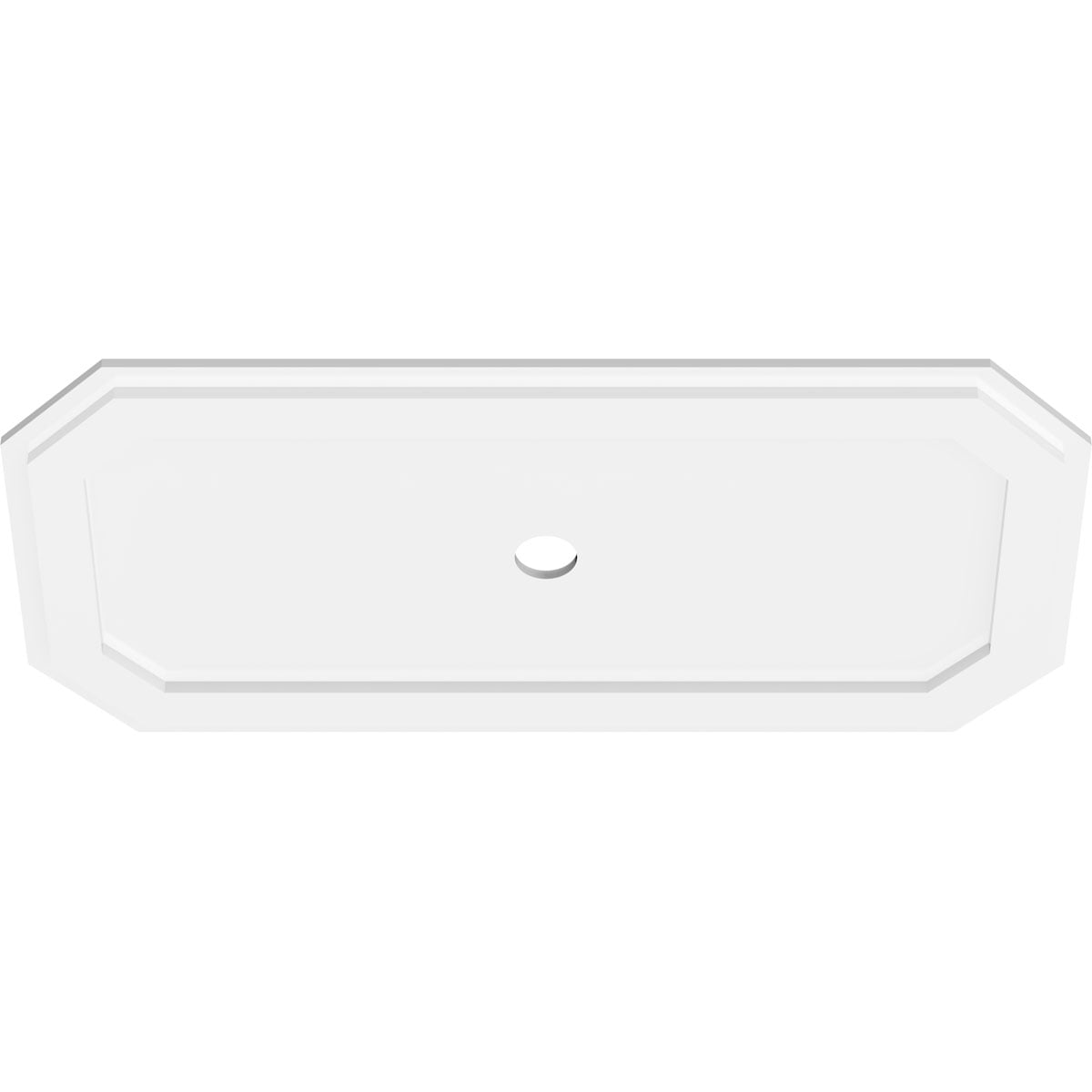 34"W x 17"H x 2"ID x 11 3/4"C x 1"P Emerald Architectural Grade PVC Contemporary Ceiling Medallion - Image 6