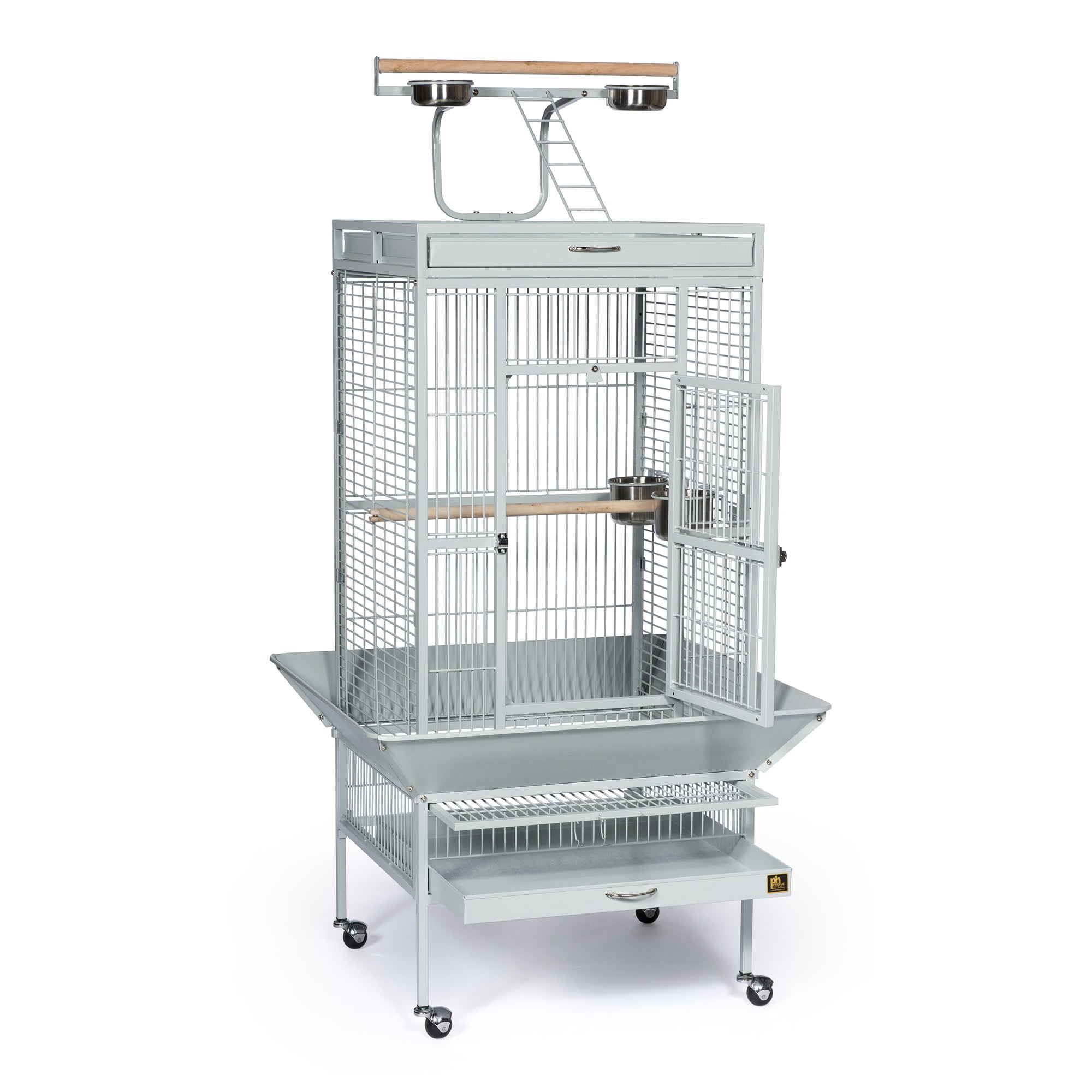 Prevue Pet Products Select Wrought Iron Parrot Bird Cage 24x20x60", Pewter - Image 25