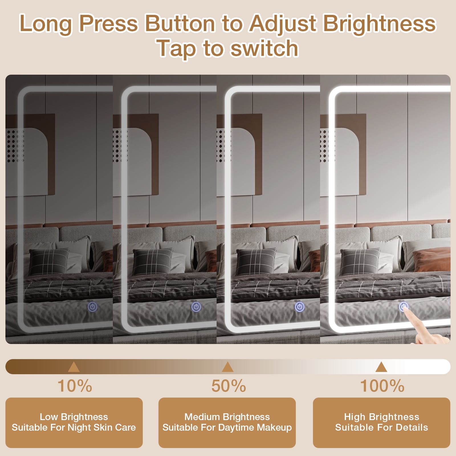 Hommpa Vanity Set with Mirror, Girls Makeup Vanity with LED Lights, White Vanity Desk with Drawers, Vanity Table with Charging Station for Women Bedroom Storage - Image 7