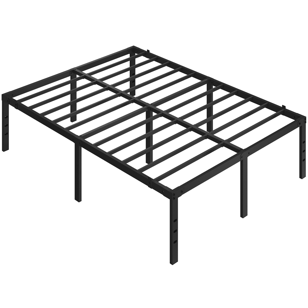 Yaheetech Queen Size 18'' Metal Platform Bed Frame with Steel Slat Support, Black - Image 2