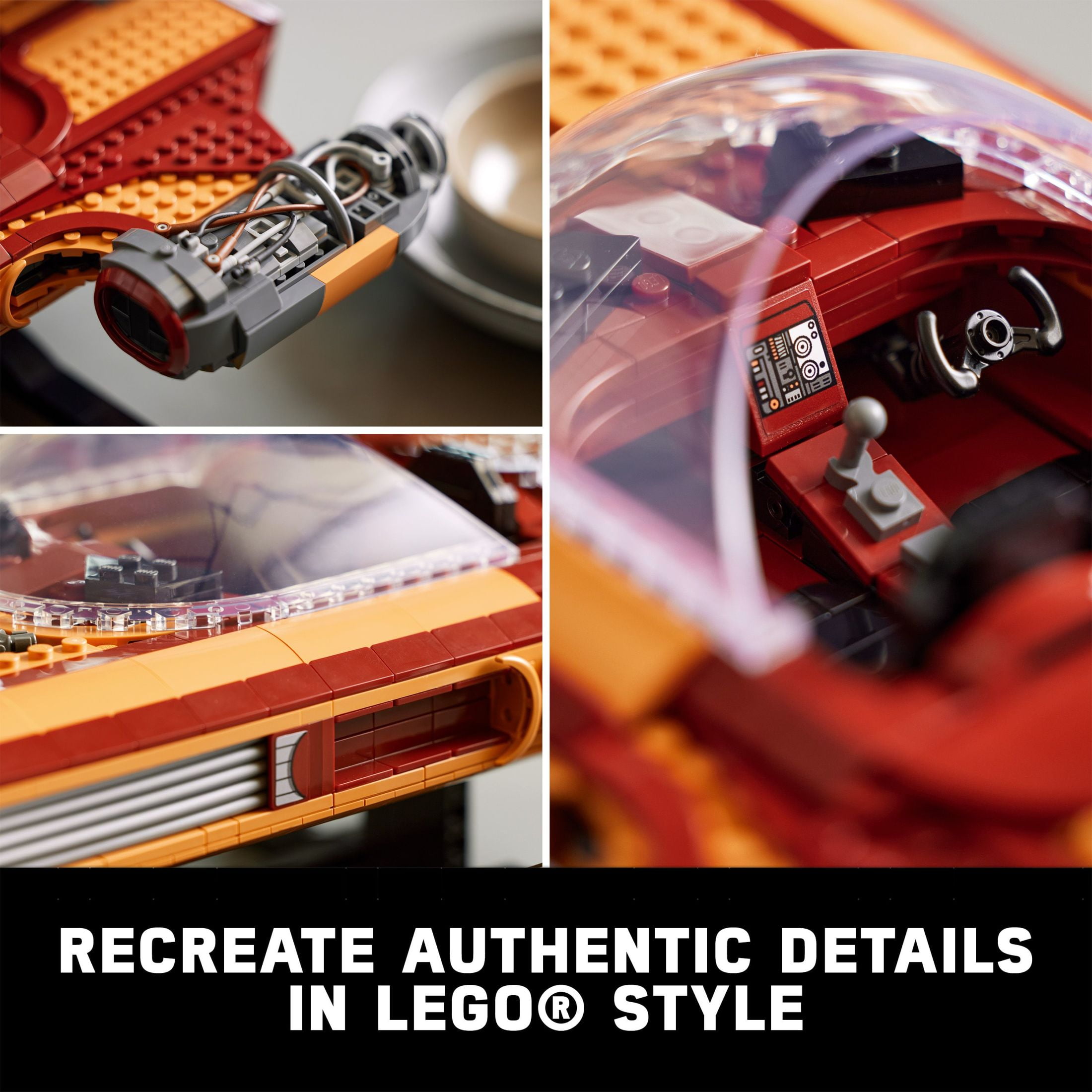 LEGO Star Wars Luke Skywalker's Landspeeder 75341, Ultimate Collector Series Star Wars Building Kit for Adults, Includes Luke Skywalker Lightsaber and C-3PO Mini Figure, Gift Idea for Star Wars Fans - Image 4