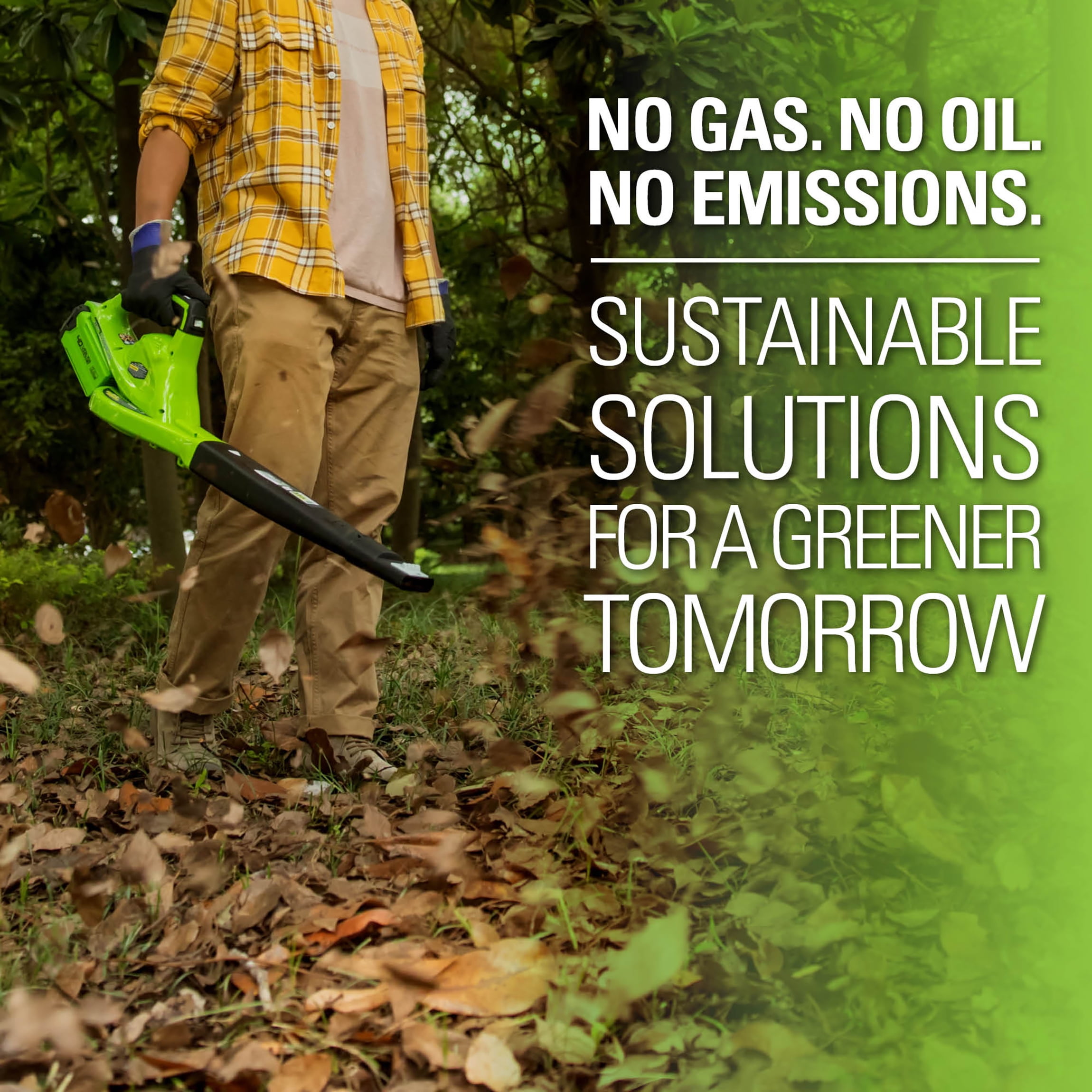 Greenworks 40V 135 CFM Cordless Leaf Blower/Sweeper, Battery Not Included 24282 - Image 6