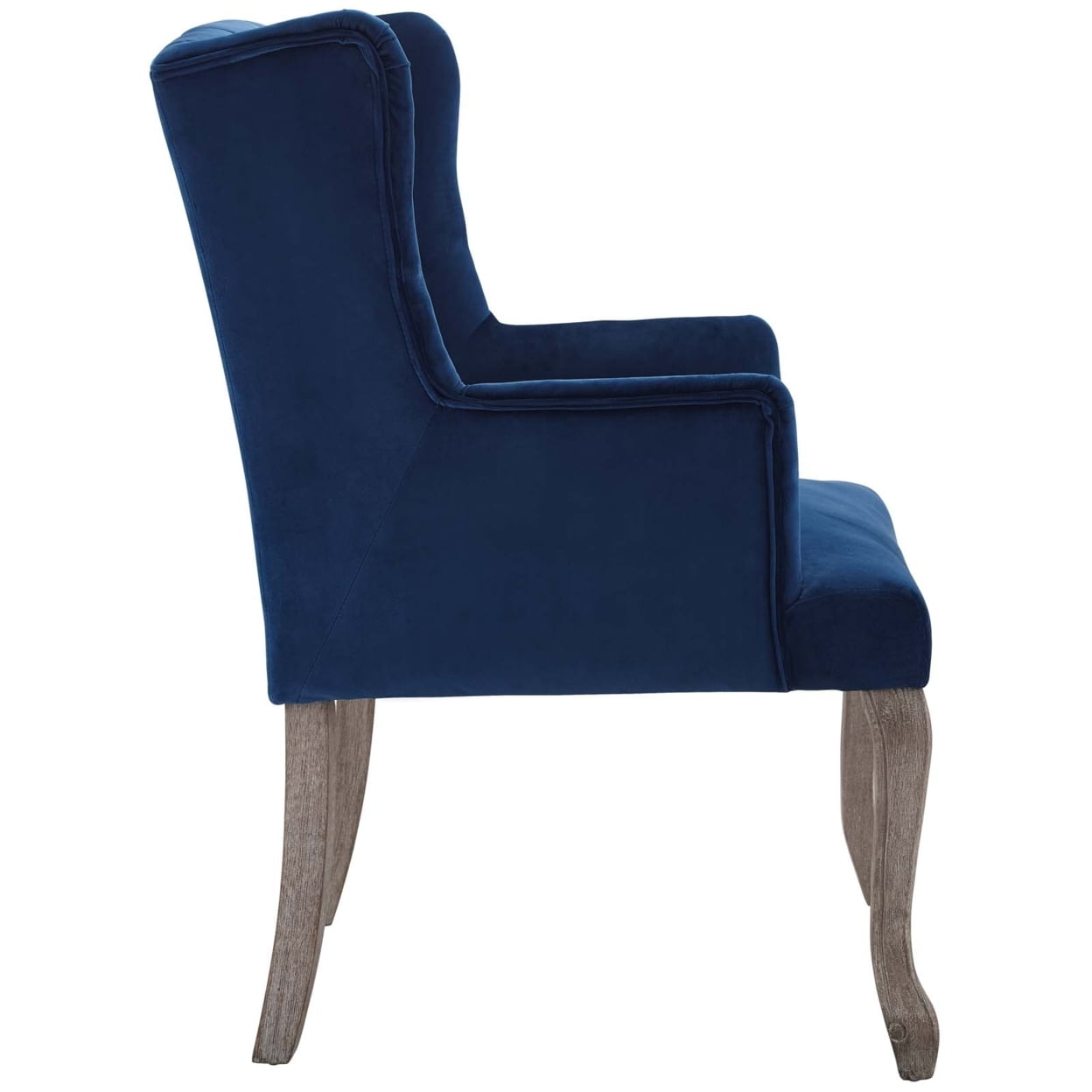 Realm French Vintage Dining Performance Velvet ArmchairNavy - Image 2