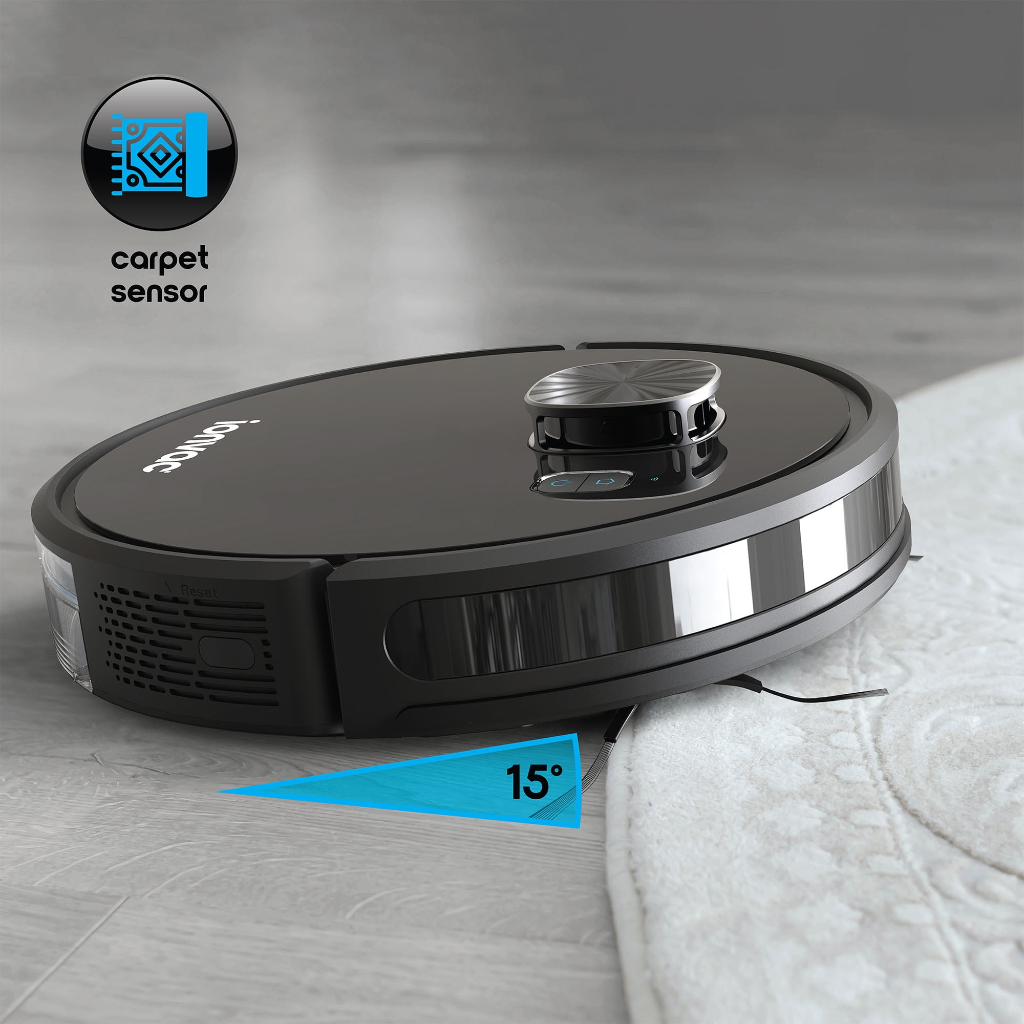 Ionvac OptiMax LiDAR Robovac, Multi-Surface Pet-Friendly Laser Mapping Robot Vacuum Cleaner with Wi-Fi and App Control, Model #9048 - Image 11