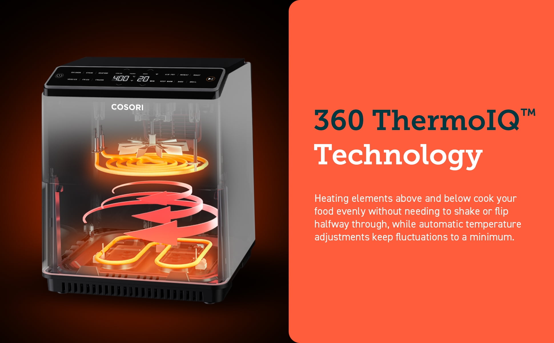 Cosori Dual Blaze 6.8-Quart Smart Air Fryer, No Preheat & No Shake, Precise Temps Prevent Overcooking, with Exclusive Bonus Silicone Mat, multipurpose Rack & Skewer Rack Set, Gray - Image 5