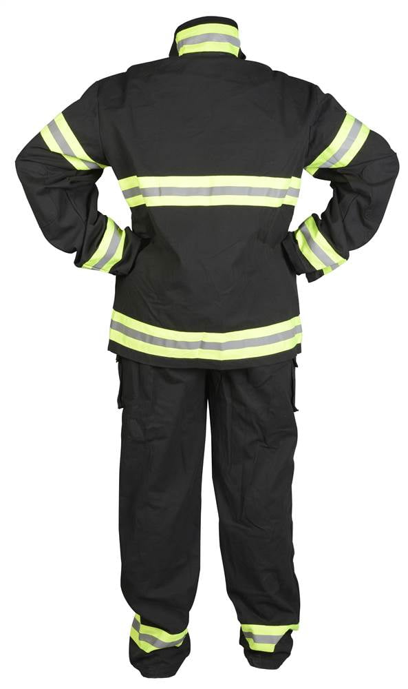 Black Firefighter Suit Adult Costume - Image 2